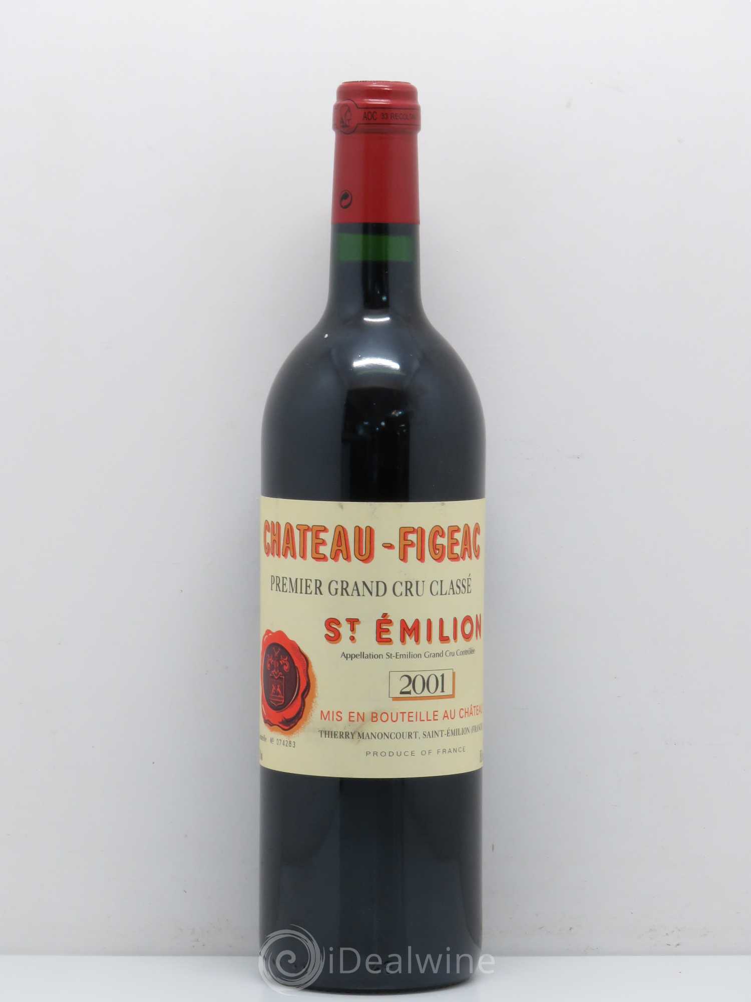 Château Figeac 1er Grand Cru Classé A 2001 - Lot de 1 bouteille - 0