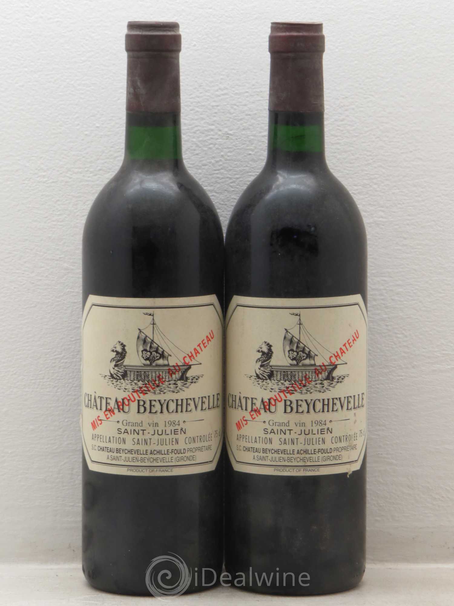 Château Beychevelle 4ème Grand Cru Classé 1984 - Lot de 2 bouteilles - 0