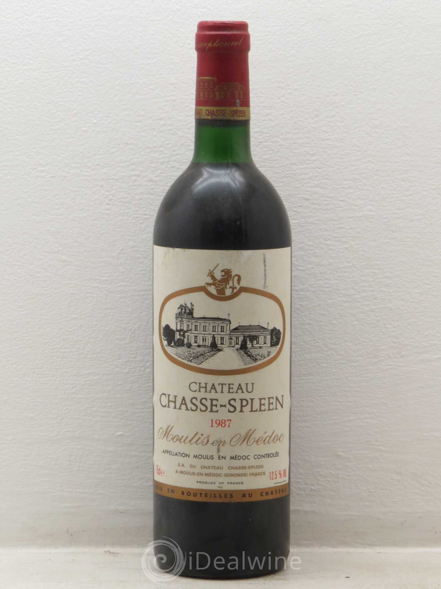 Château Chasse Spleen 1987 - Lot de 1 bouteille - 0