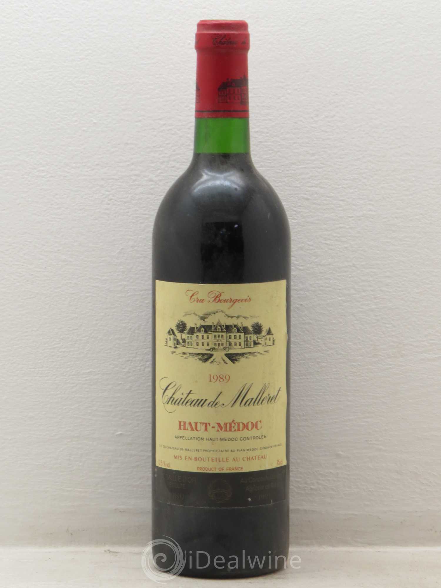 Château de Malleret Cru Bourgeois 1989 - Lot de 1 bouteille - 0
