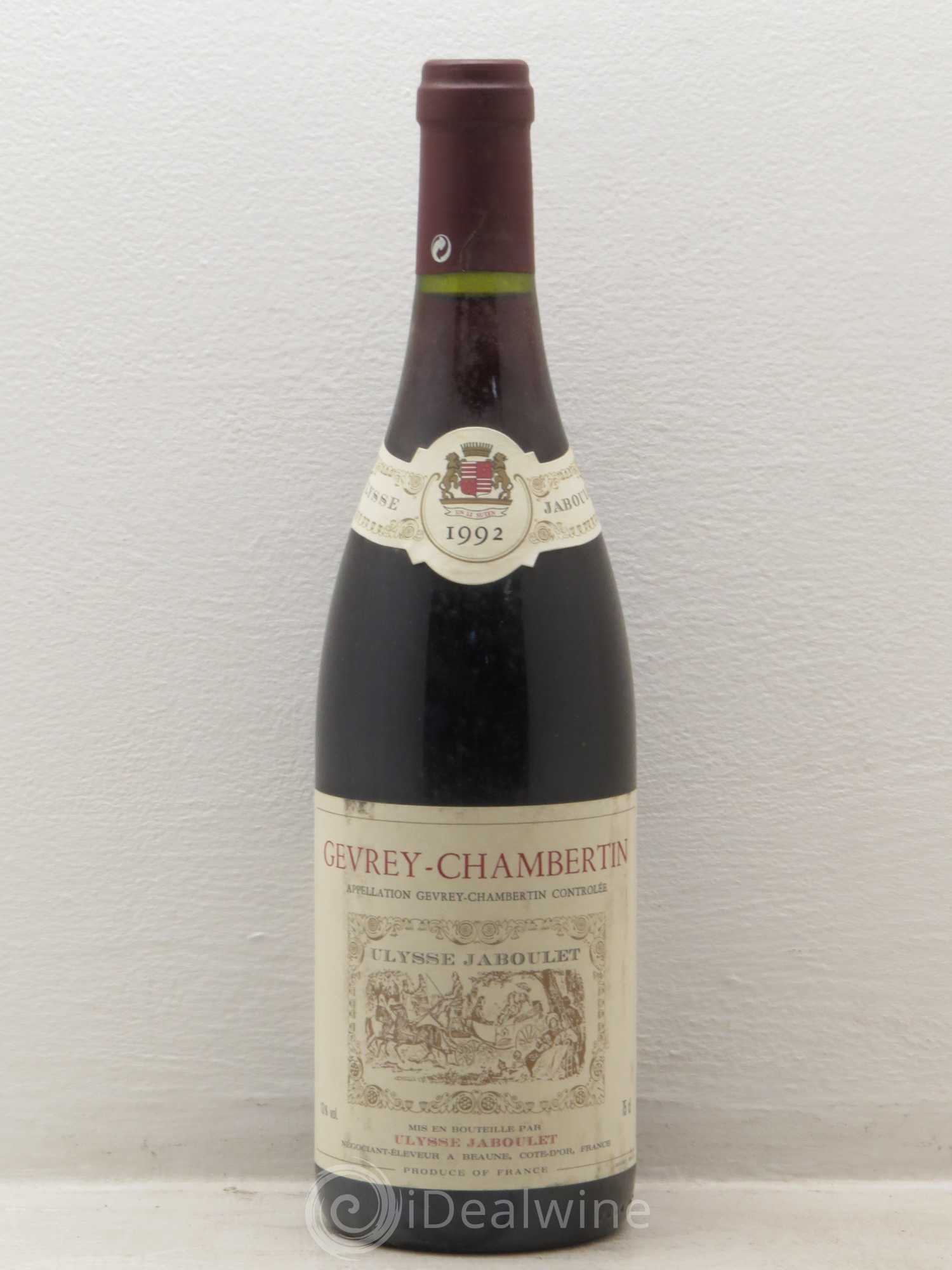 Gevrey-Chambertin négociant Ulysse Jaboulet 1992 - Posten von 1 Flasche - 0