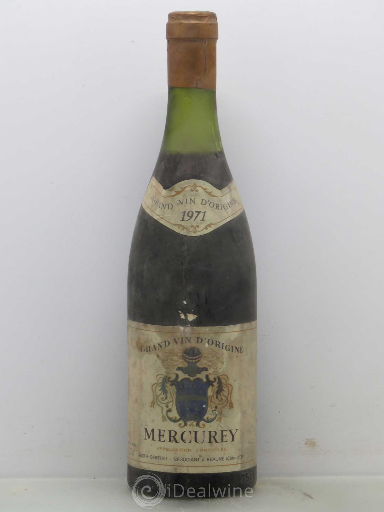 Mercurey Andre Berthet 1971 - Lot de 1 bouteille - 0