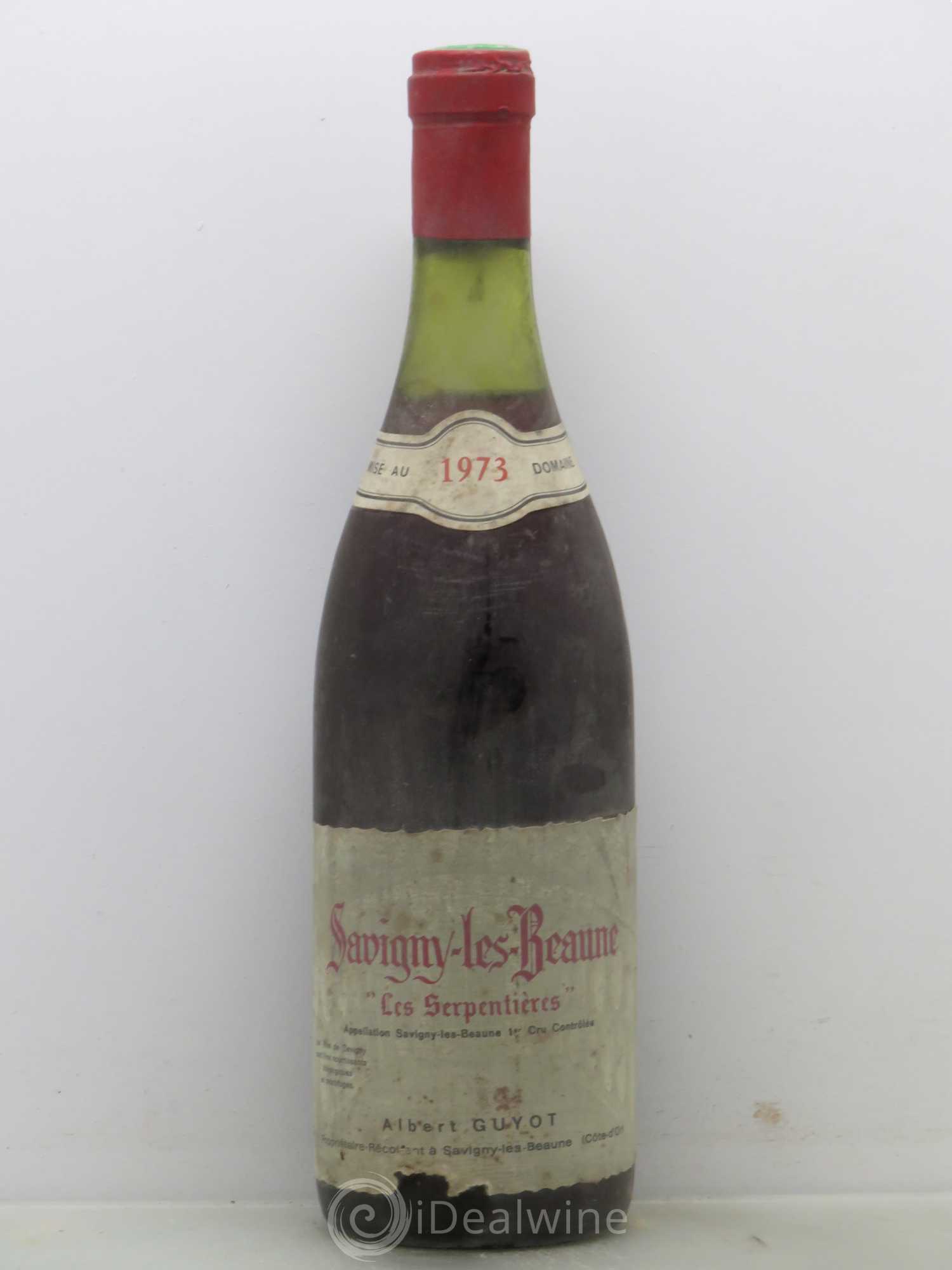 Savigny-lès-Beaune 1er Cru Les Serpentieres Guyot 1973 - Posten von 1 Flasche - 0
