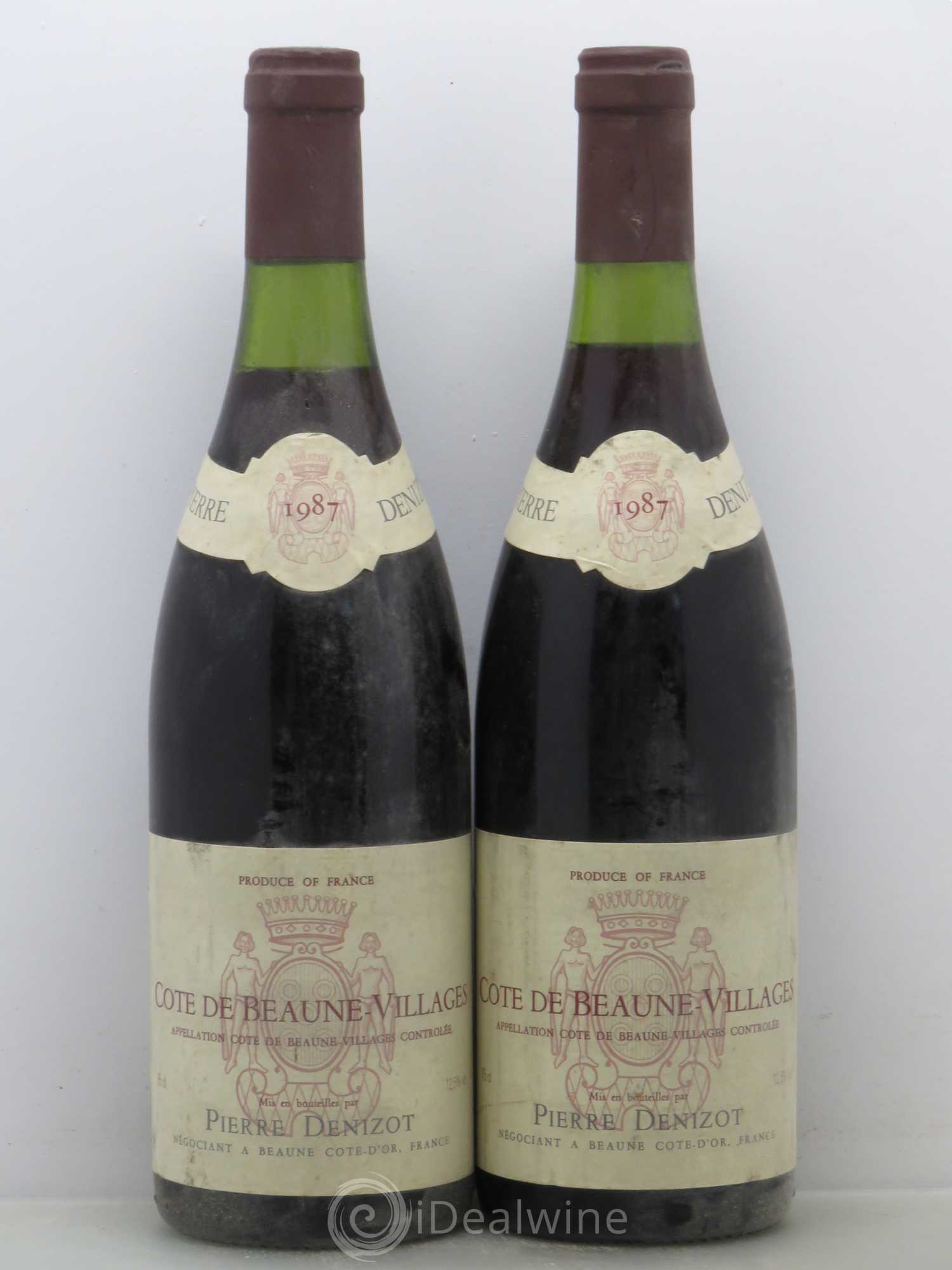 Côte de Beaune-Villages Denizot 1987 - Lot de 2 bouteilles - 0