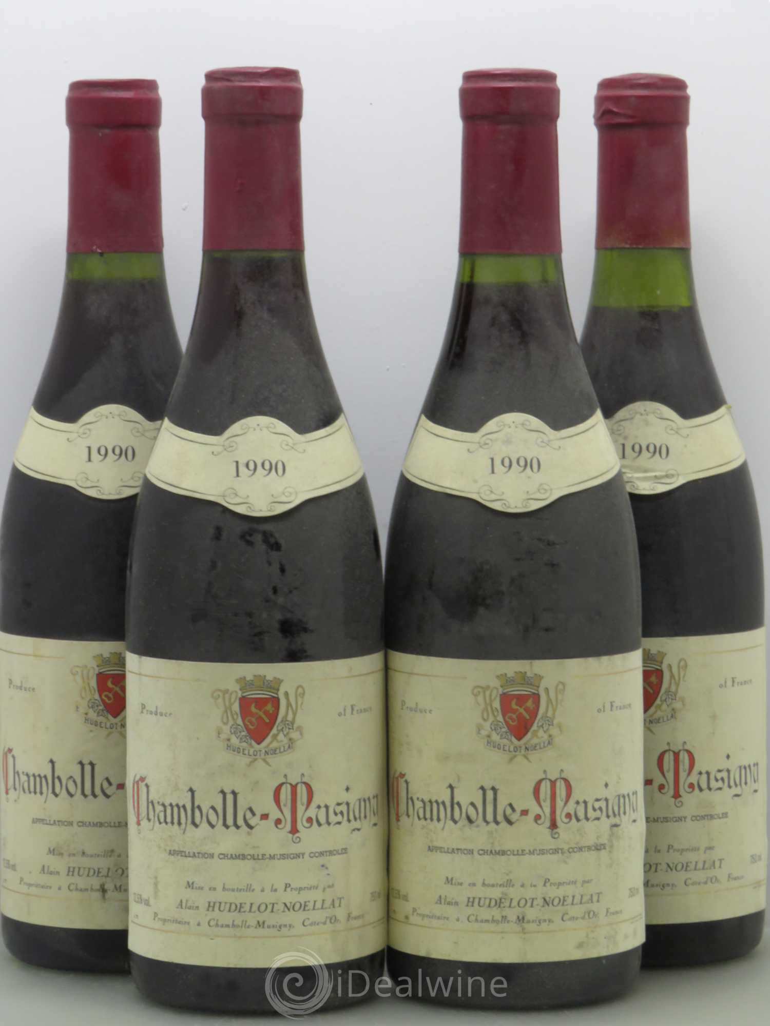 Chambolle-Musigny Hudelot-Noëllat 1990 - Lot de 4 bouteilles - 0