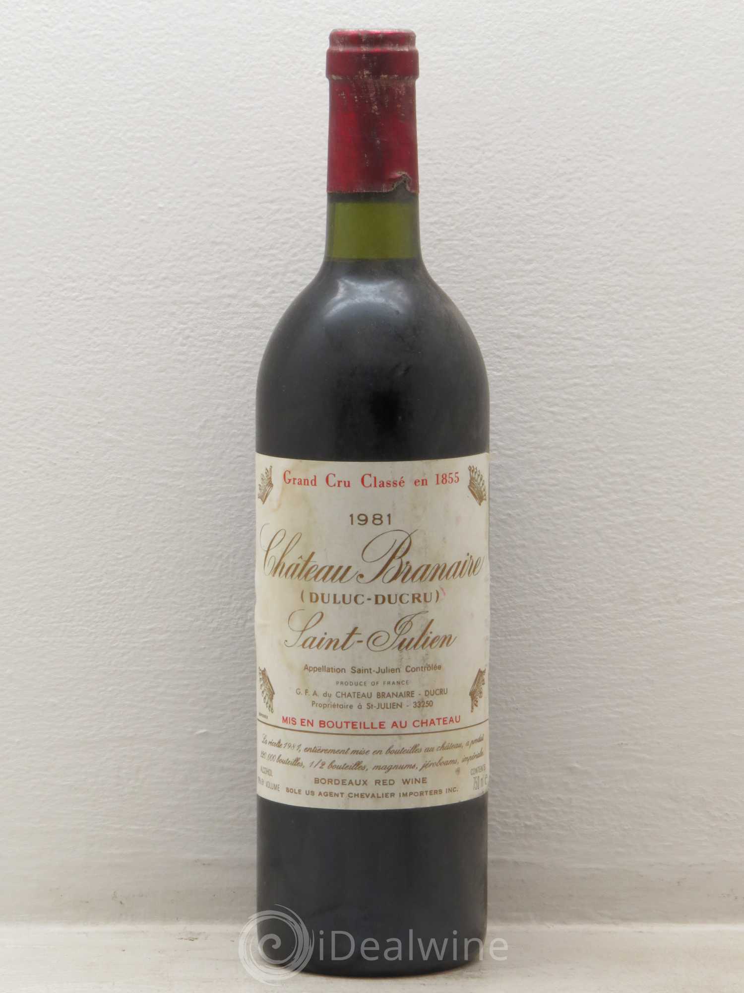 Château Branaire Ducru 4ème Grand Cru Classé 1981 - Lotto di 1 bottiglia - 0