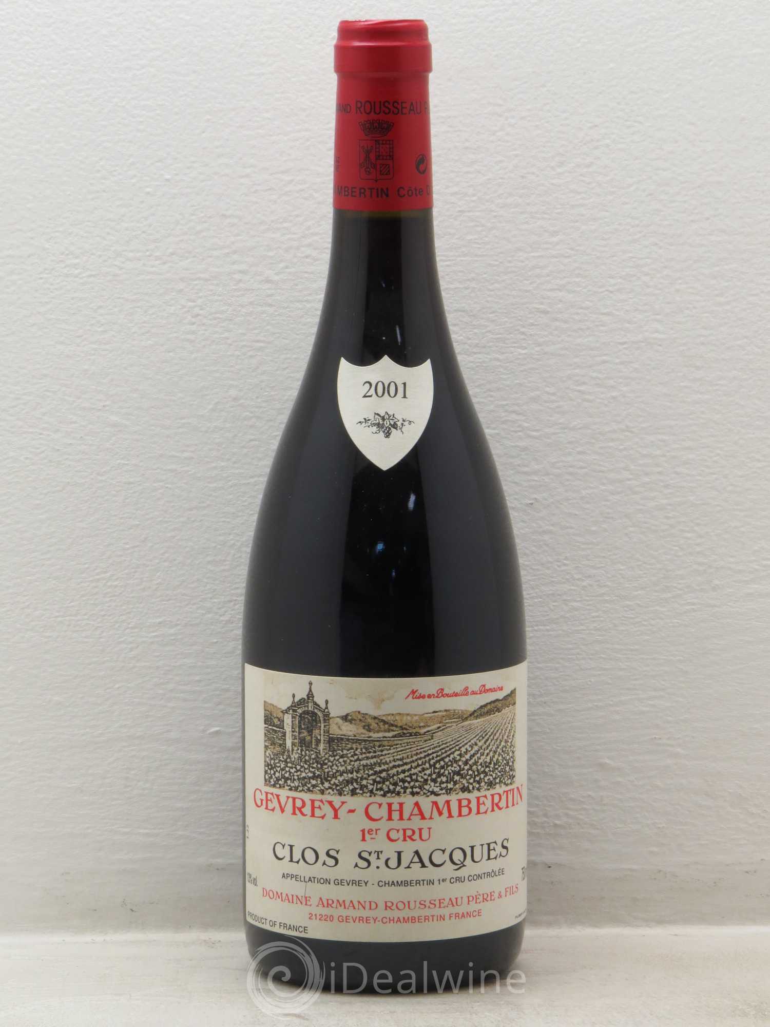 Gevrey-Chambertin 1er Cru Clos Saint-Jacques Armand Rousseau (Domaine) 2001 - Lot de 1 bouteille - 0