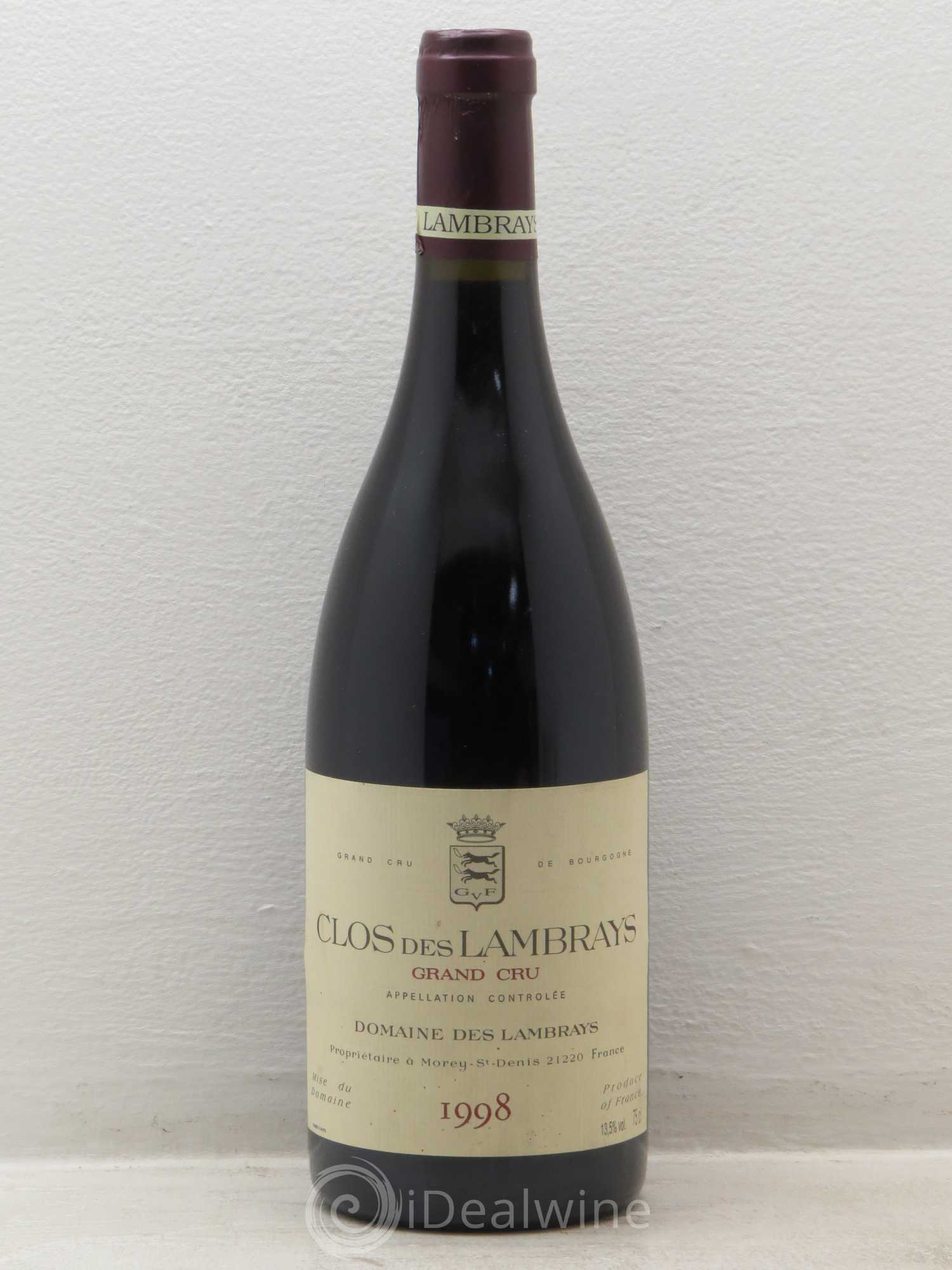 Clos des Lambrays Grand Cru Domaine des Lambrays 1998 - Lot de 1 bouteille - 0