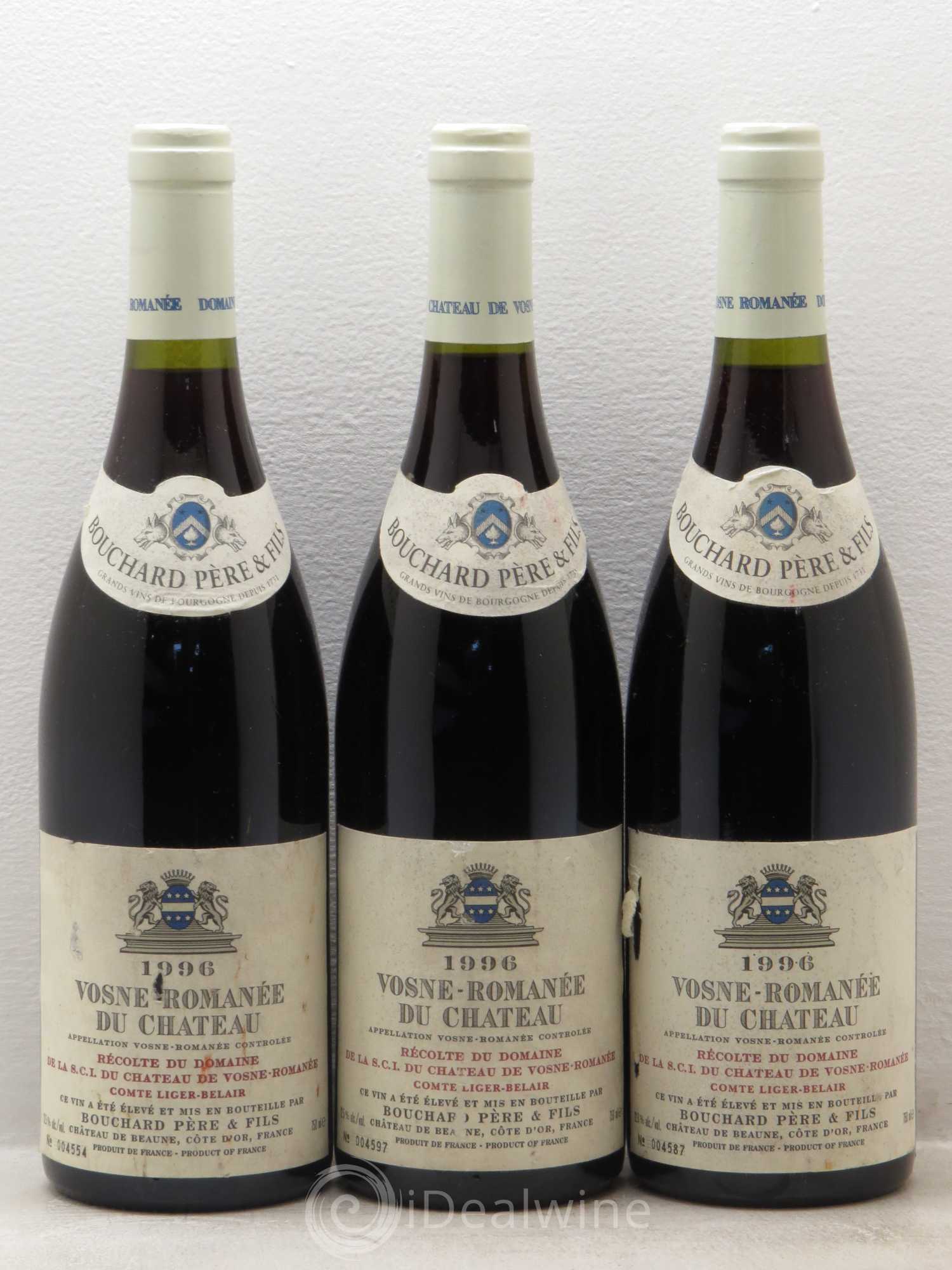 Vosne-Romanée Clos du Château Comte Liger-Belair (Domaine du) 1996 - Lot de 3 bouteilles - 0
