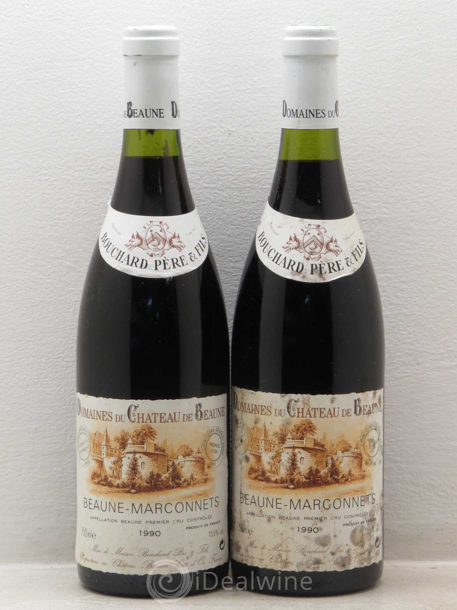 Beaune 1er Cru Marconnets Bouchard Père & Fils 1990 - Lot de 2 bouteilles - 0