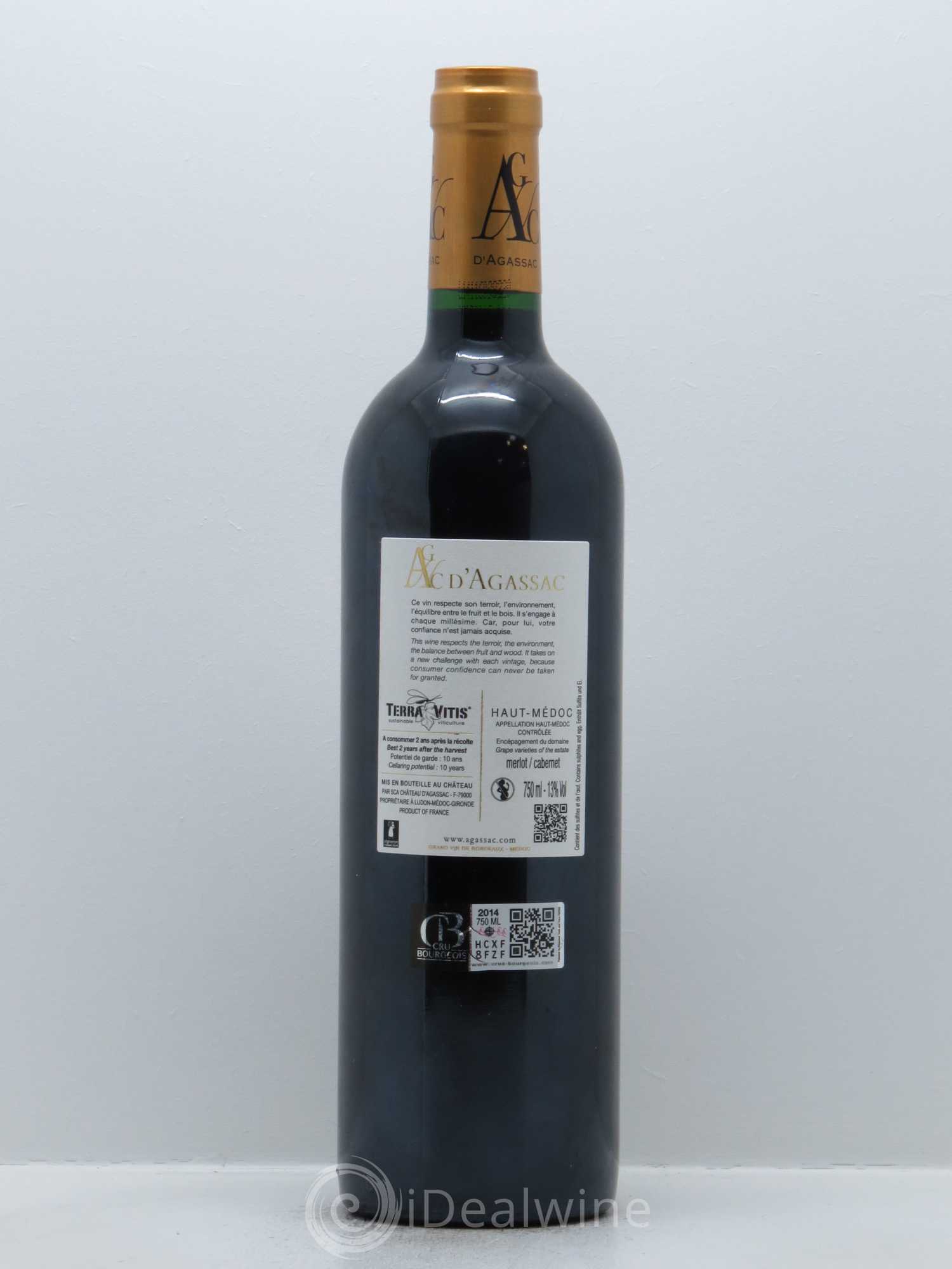Château d' Agassac Cru Bourgeois 2014 - Lot de 1 bouteille - 1