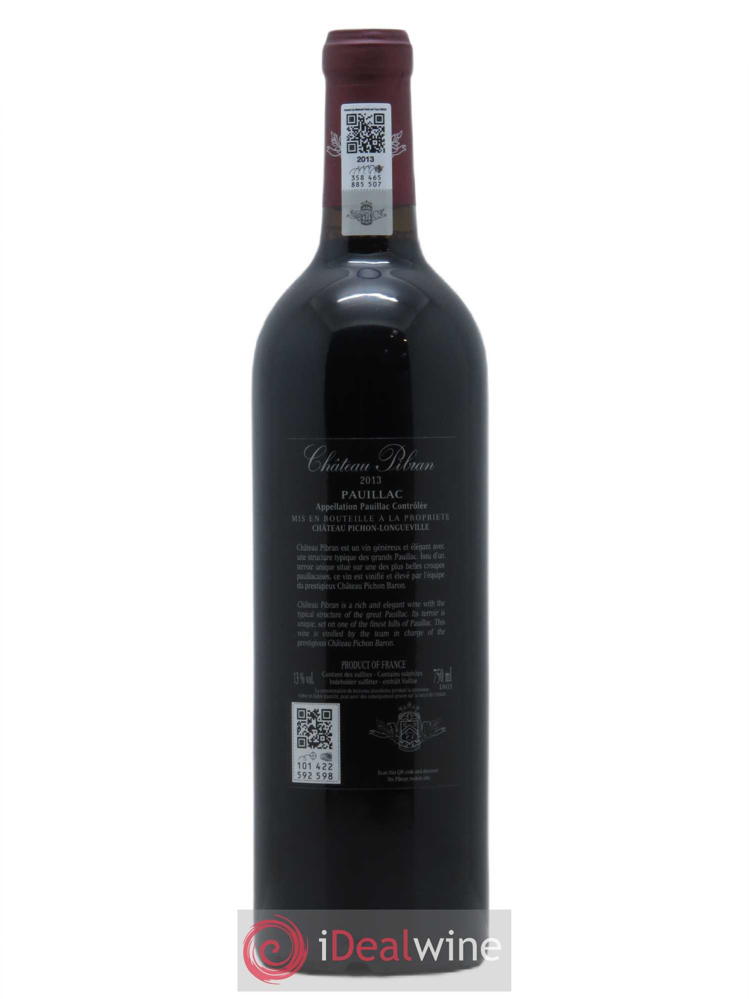 Château Pibran 2013 - Lot de 1 bouteille - 1