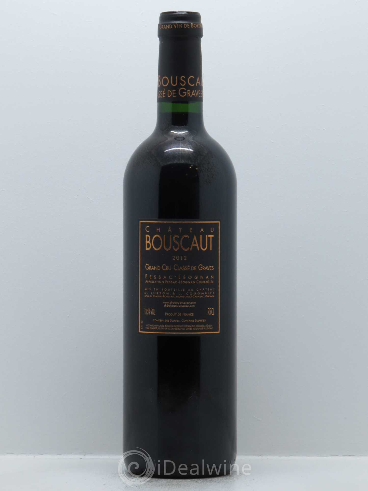 Château Bouscaut Cru Classé de Graves 2012 - Lot de 1 bouteille - 1