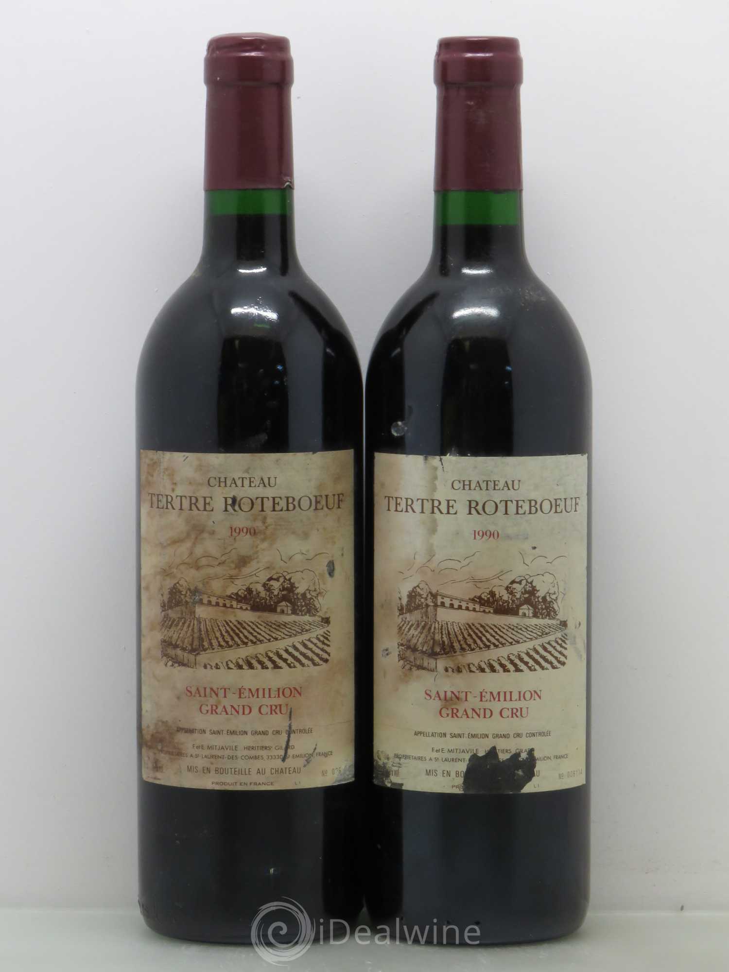 Château Tertre Roteboeuf 1990 - Lot de 2 bouteilles - 0