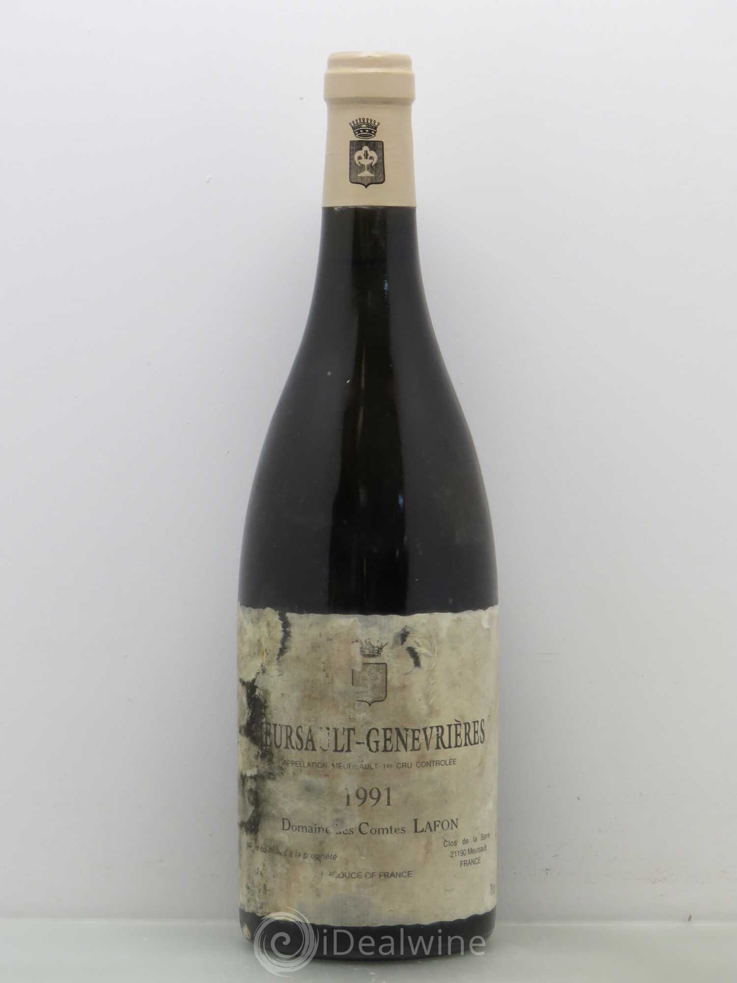 Meursault 1er Cru Genevrières Comtes Lafon (Domaine des) (sans prix de réserve) 1991 - Lot de 1 bouteille - 0