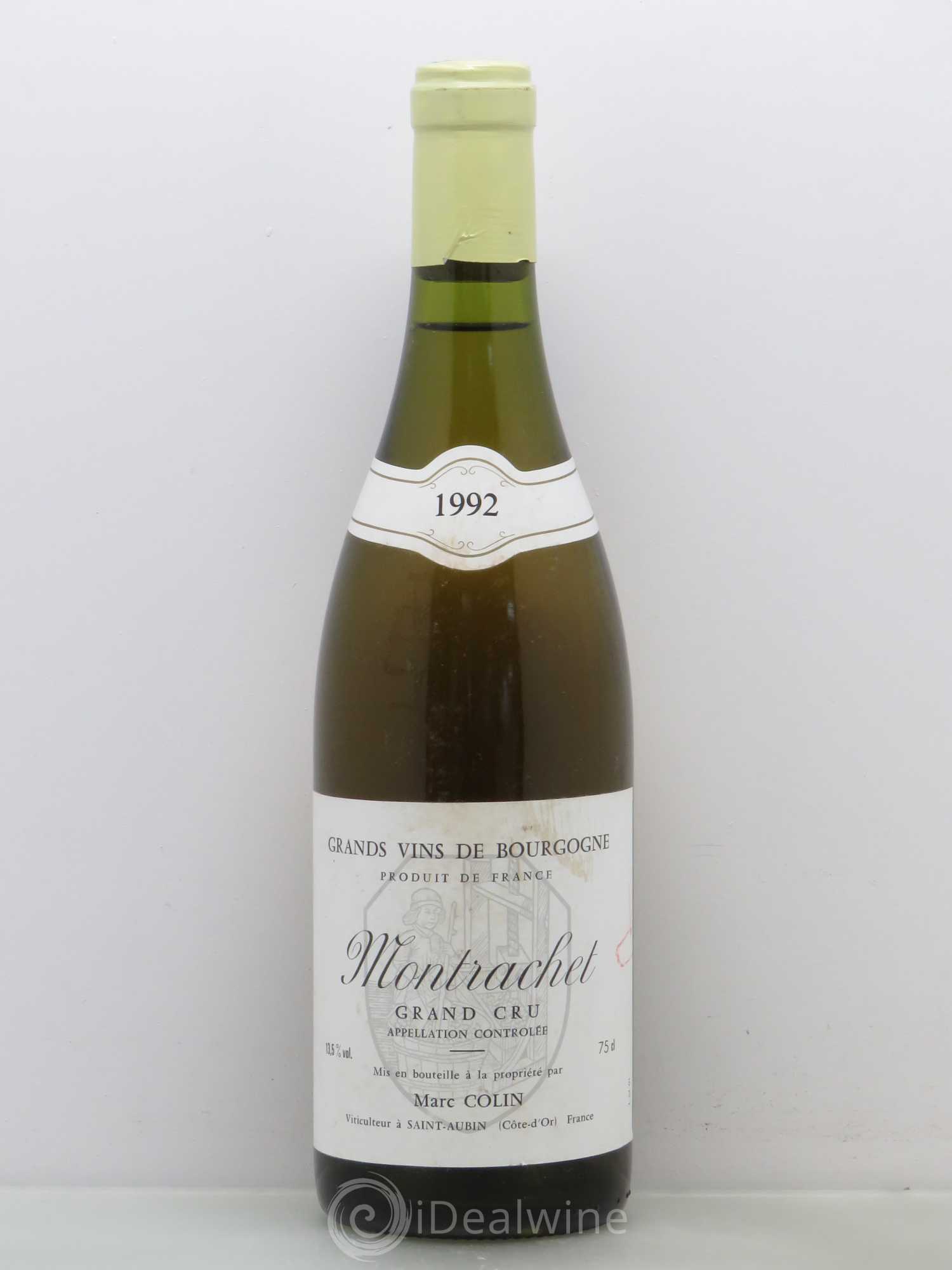 Montrachet Grand Cru Marc Colin & Fils 1992 - Lot de 1 bouteille - 0