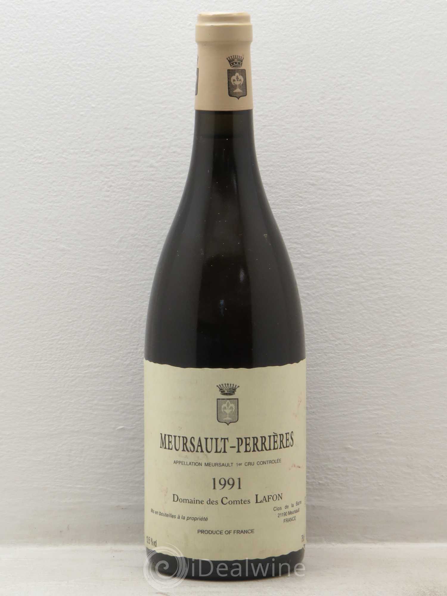 Meursault 1er Cru Perrières Comtes Lafon (Domaine des) 1991 - Lot de 1 bouteille - 0