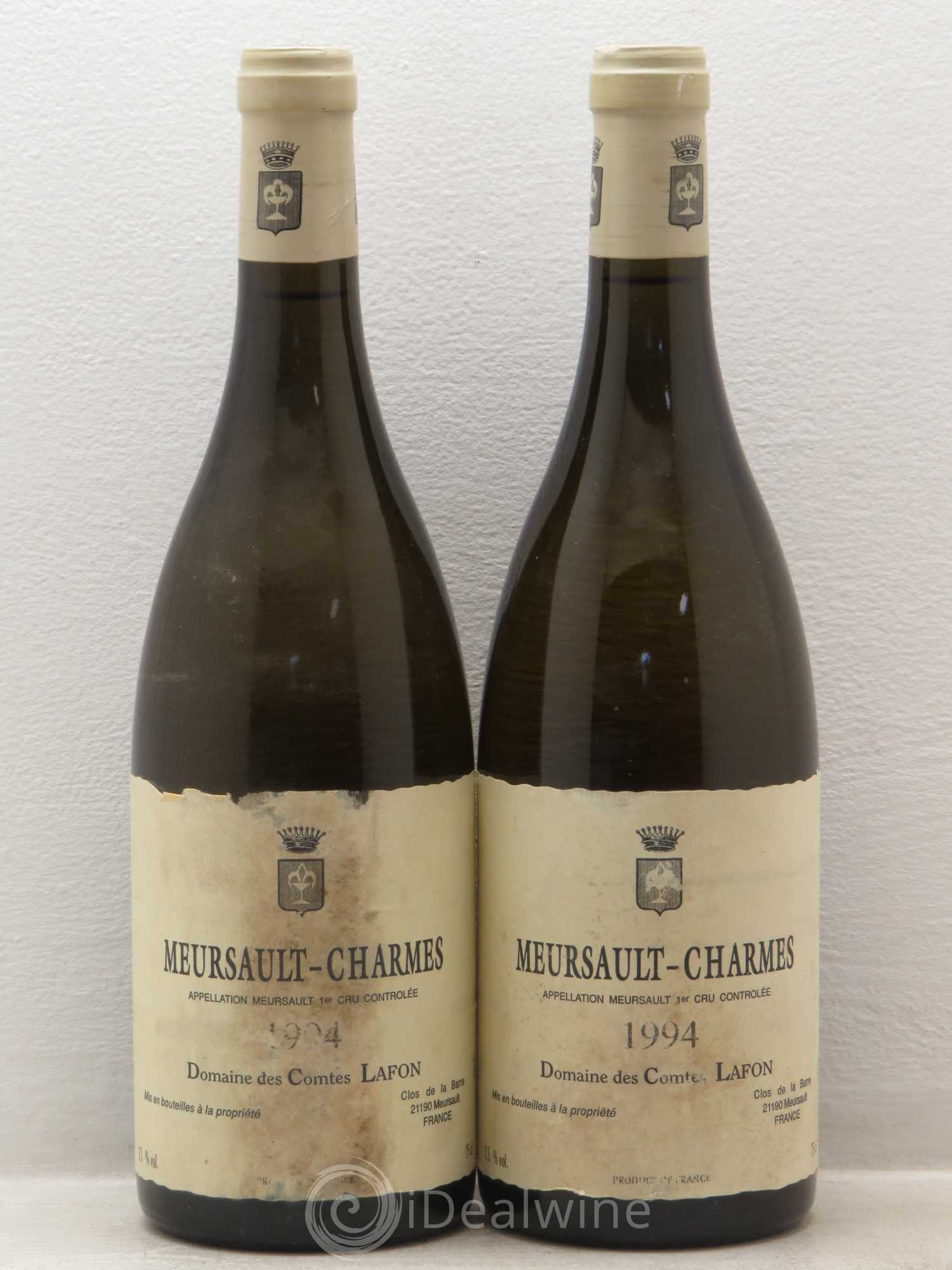 Meursault 1er Cru Charmes Comtes Lafon (Domaine des) 1994 - Lot de 2 bouteilles - 0