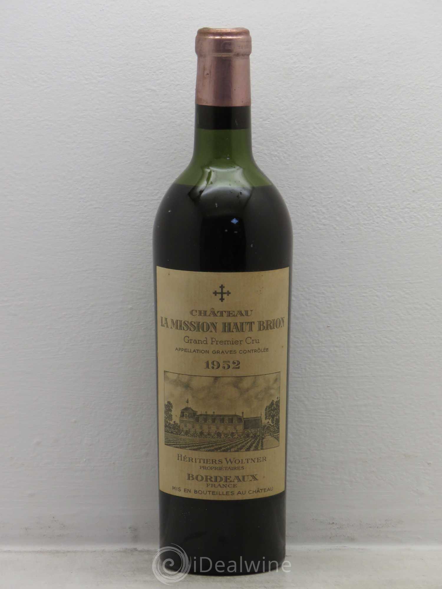 Château la Mission Haut-Brion Cru Classé de Graves 1952 - Lot de 1 bouteille - 0