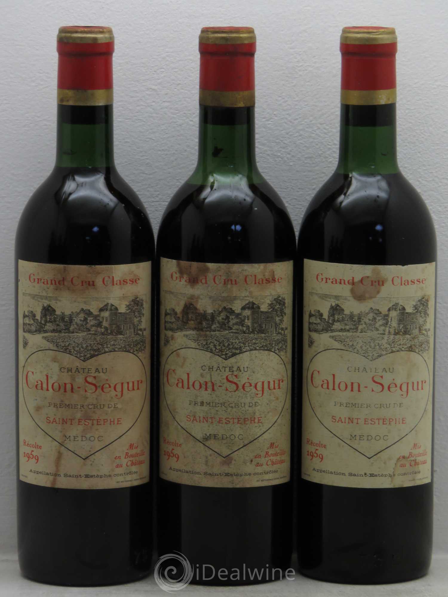 Château Calon Ségur 3ème Grand Cru Classé 1959 - Lot de 6 bouteilles - 1