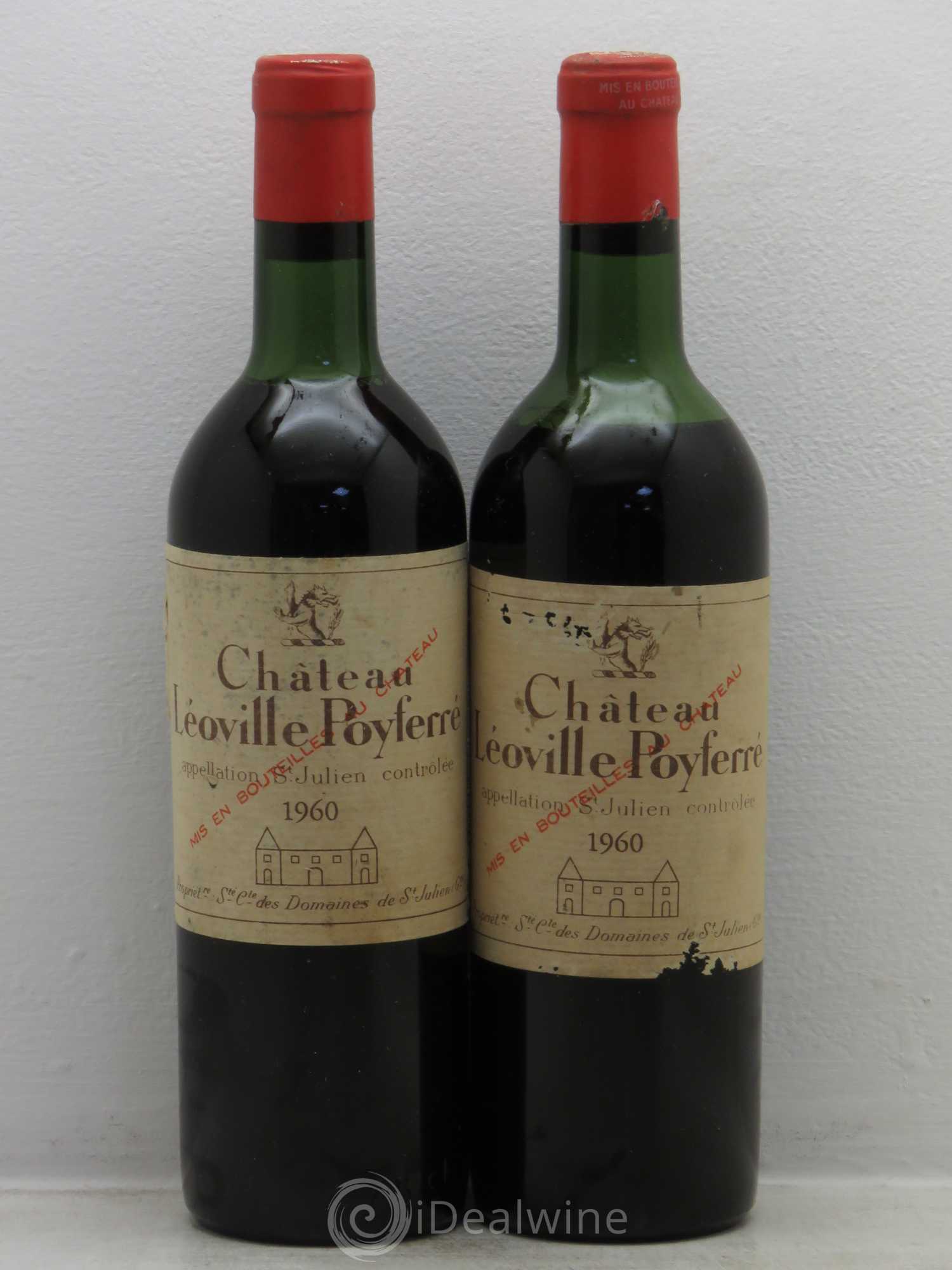 Château Léoville Poyferré 2ème Grand Cru Classé 1960 - Lot de 2 bouteilles - 0
