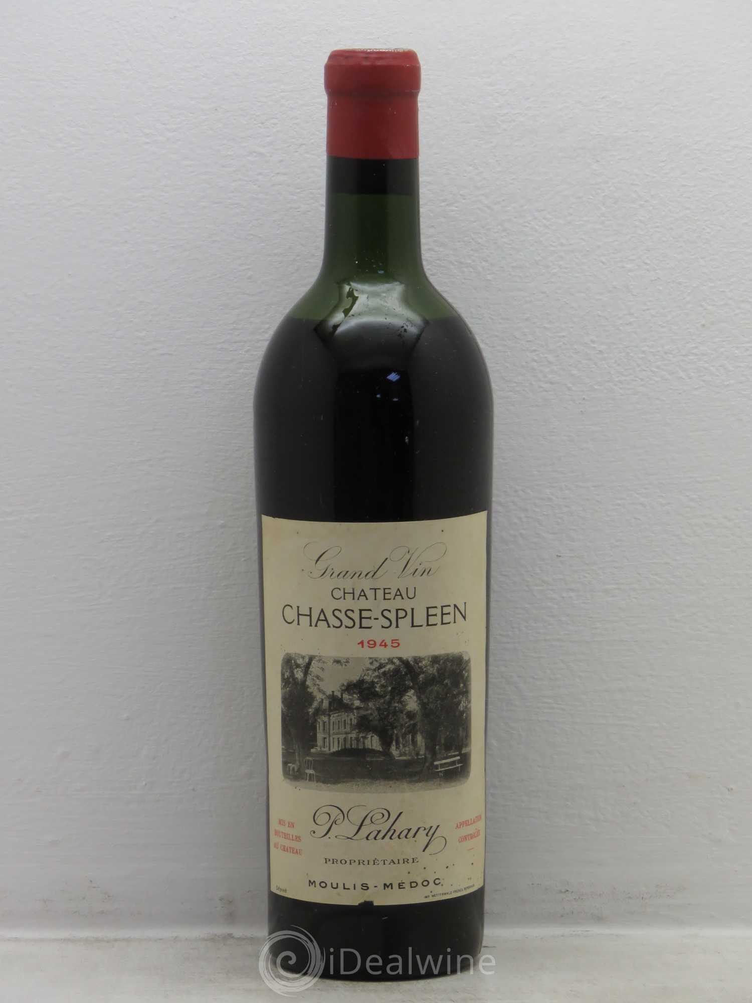 Château Chasse Spleen 1945 - Lot de 1 bouteille - 0