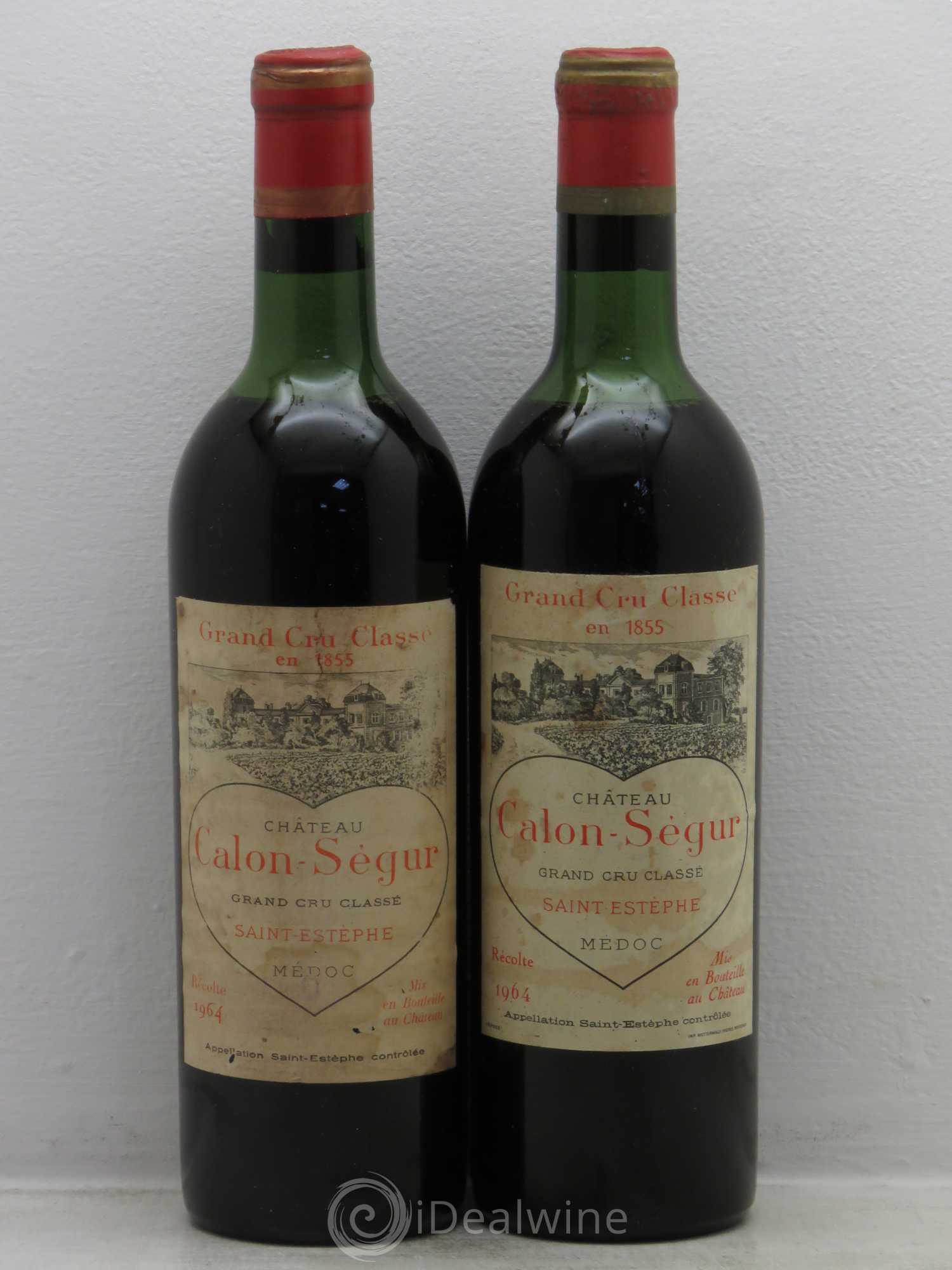 Château Calon Ségur 3ème Grand Cru Classé 1964 - Lot de 2 bouteilles - 0