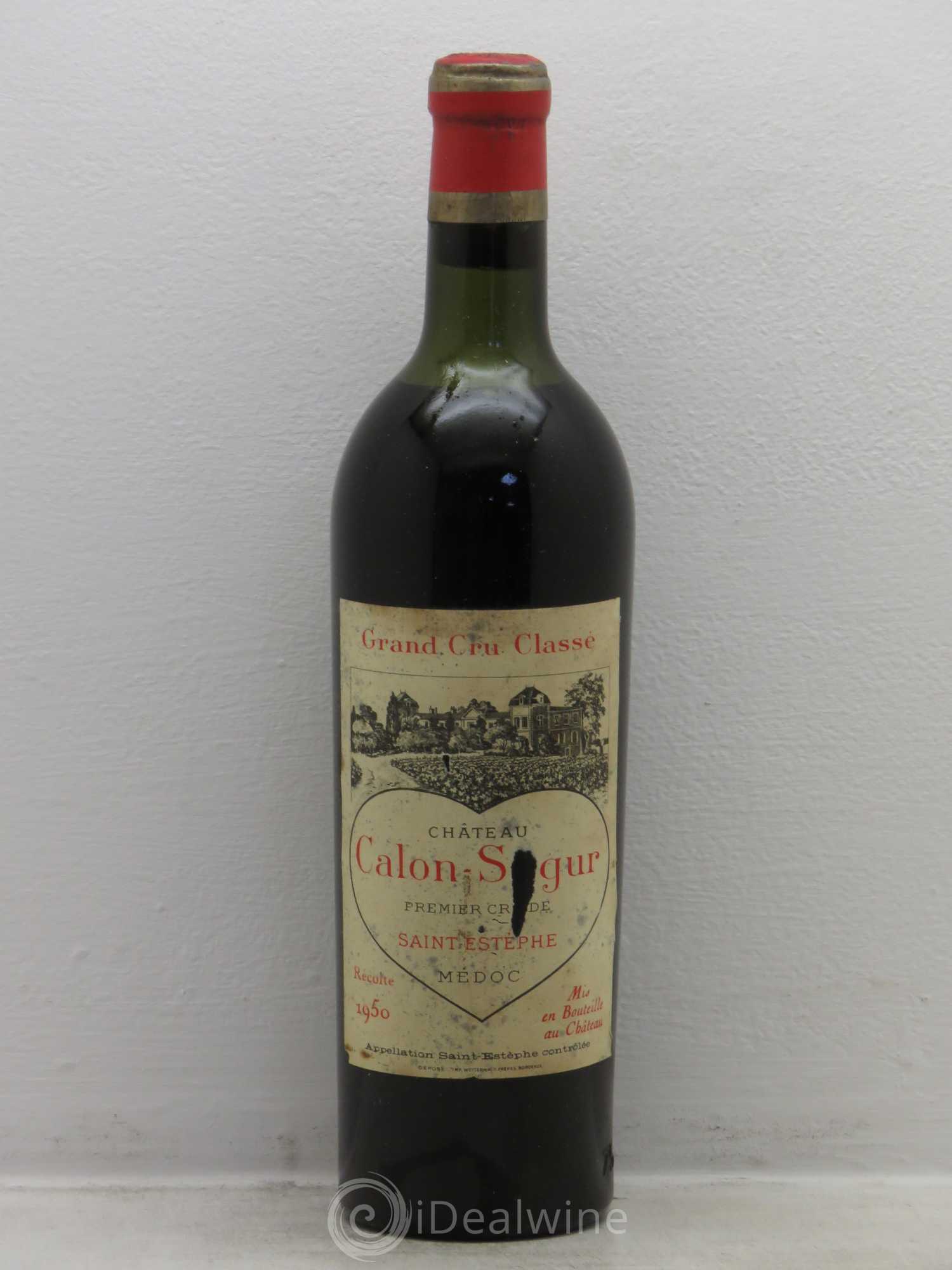 Château Calon Ségur 3ème Grand Cru Classé 1950 - Lot de 1 bouteille - 0