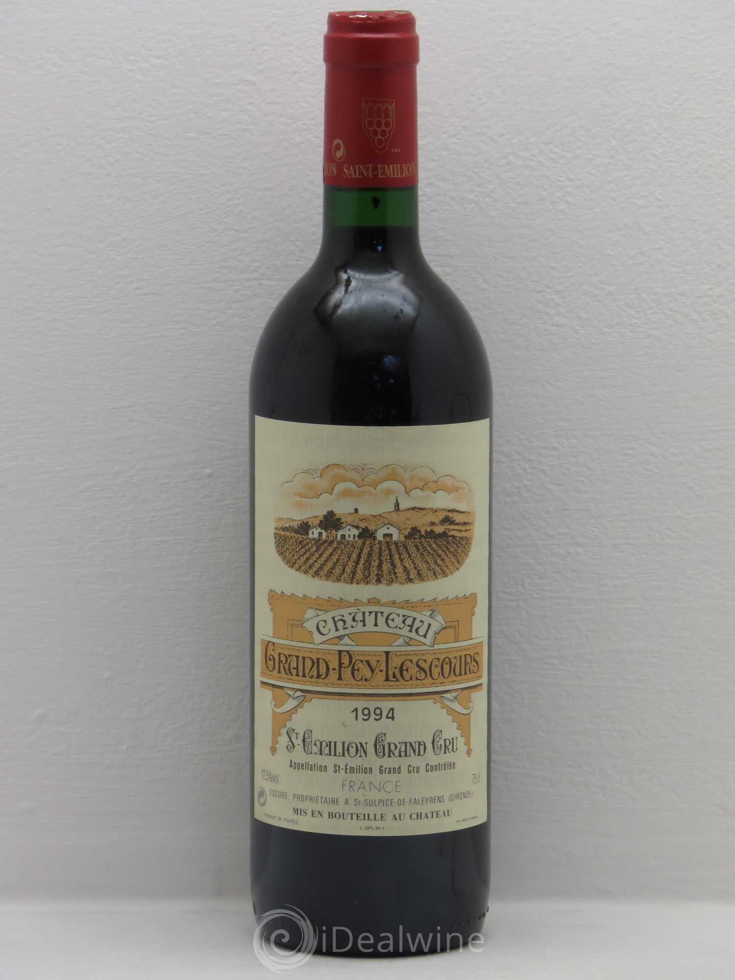 Saint-Émilion Grand Pey Lescours (sans prix de réserve) 1994 - Posten von 1 Flasche - 0