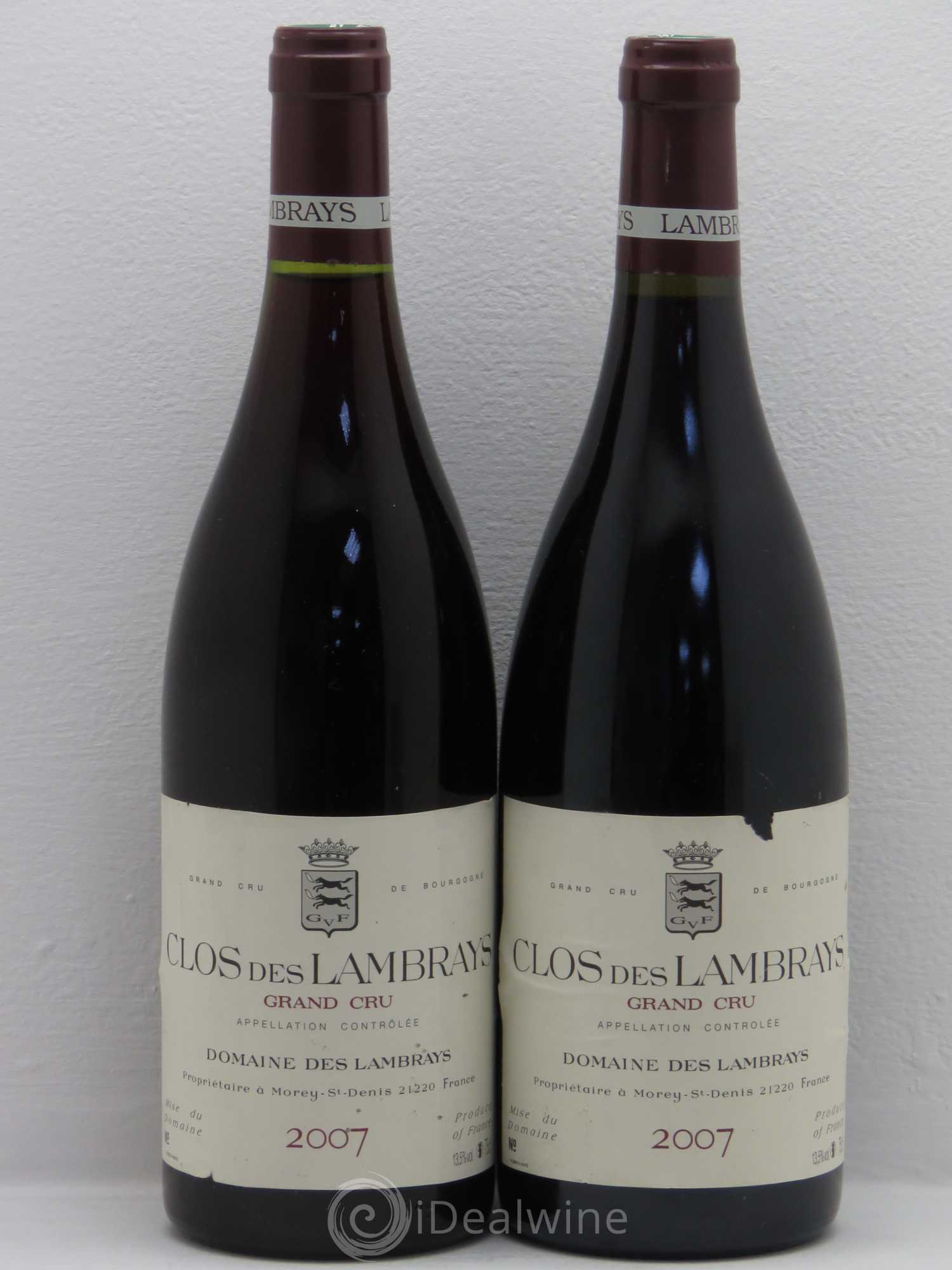 Clos des Lambrays Grand Cru Domaine des Lambrays 2007 - Lot de 2 bouteilles - 0