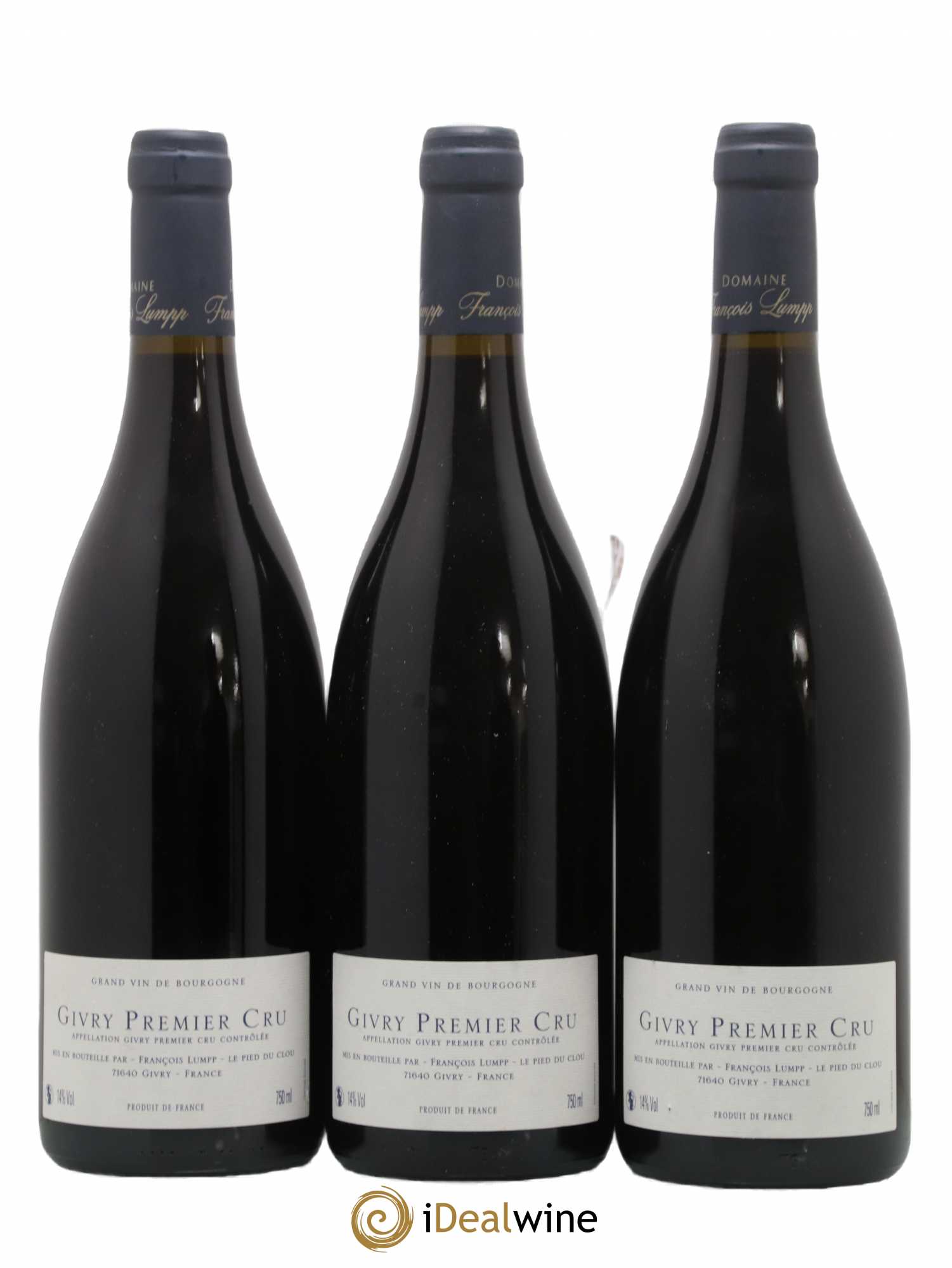Givry 1er Cru Clos du Cras Long François Lumpp (Domaine) 2019 - Lot de 3 bouteilles - 1