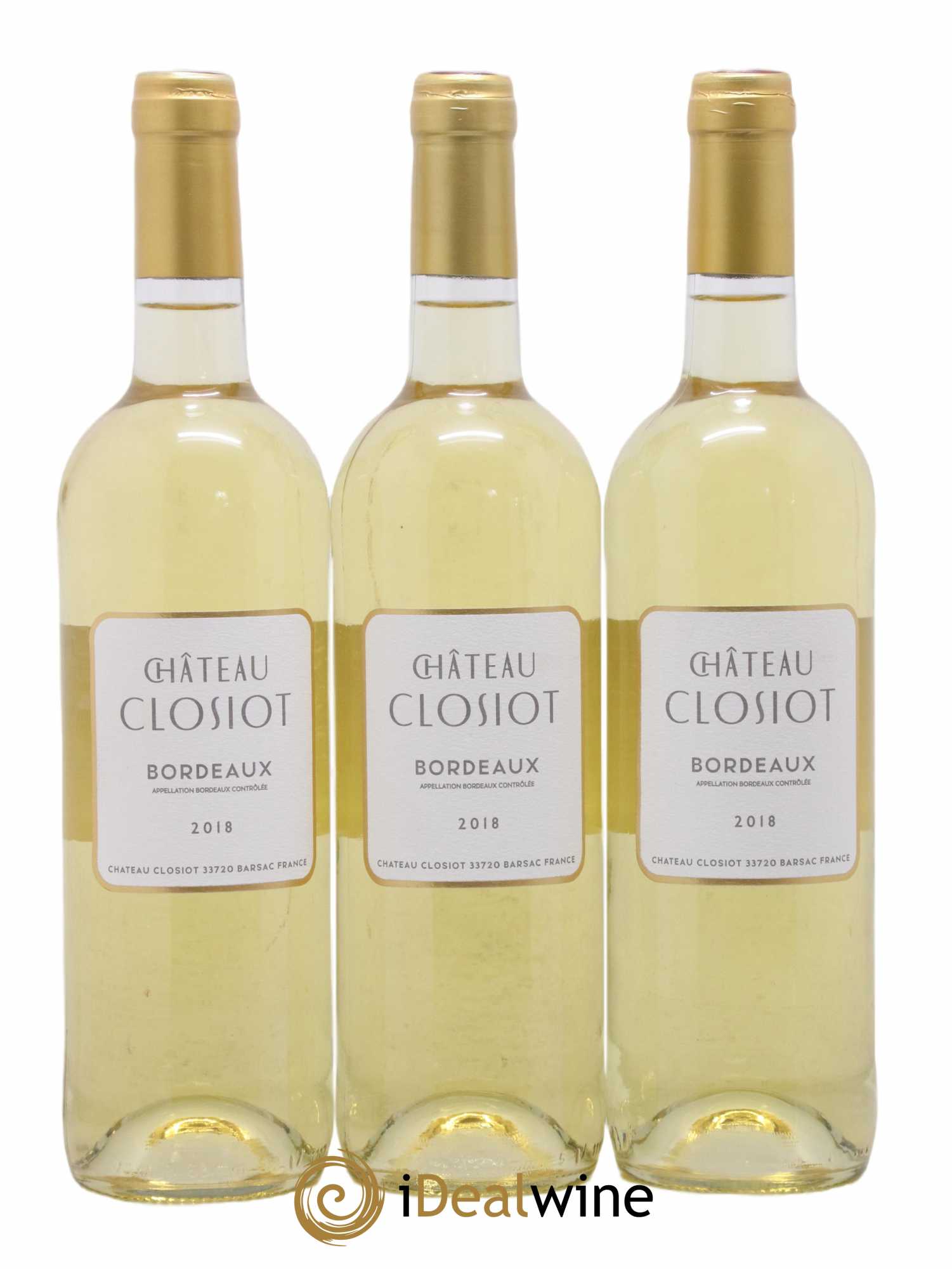 Château Closiot Bonneau 2018 - Lotto di 3 bottiglie - 0