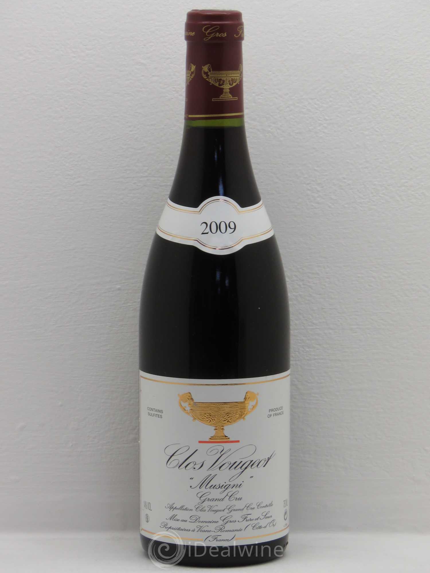 Clos de Vougeot Grand Cru Musigni Gros Frère & Soeur 2009 - Lot de 1 bouteille - 0
