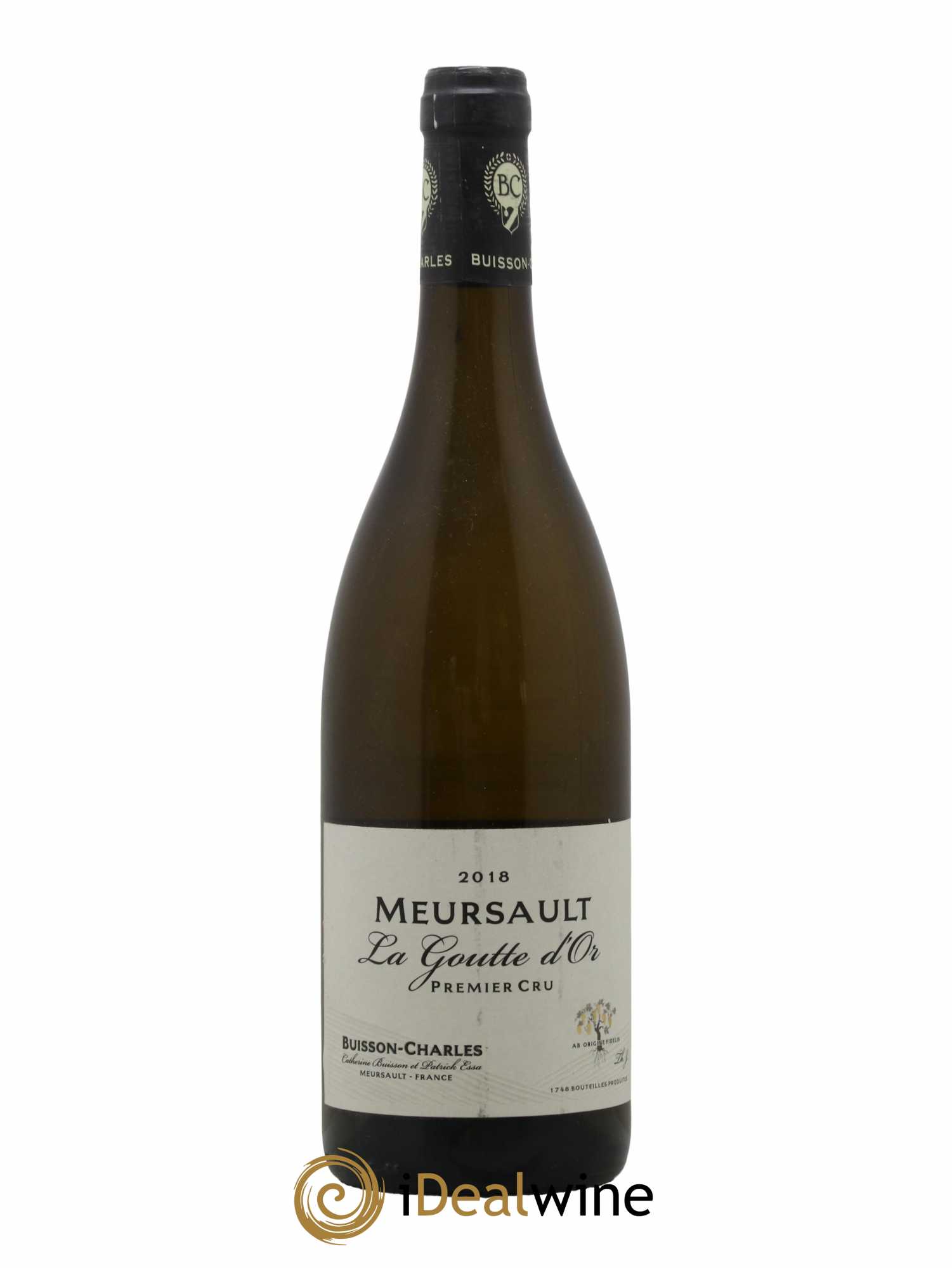Meursault 1er Cru Goutte d'Or Buisson-Charles (Domaine) 2018 - Lot de 1 bouteille - 0