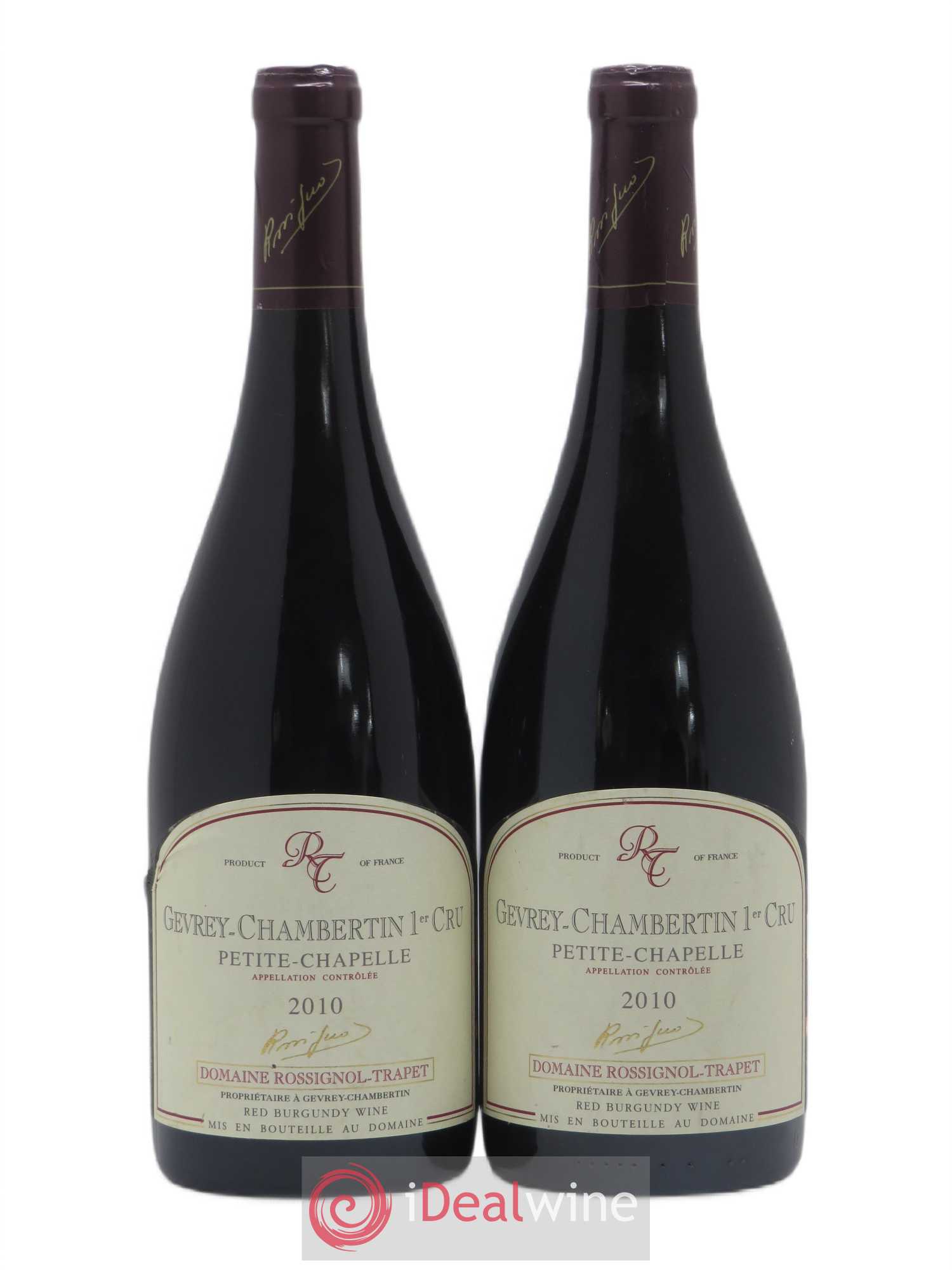 Gevrey-Chambertin 1er Cru Petite Chapelle Rossignol-Trapet (Domaine) 2010 - Lot de 2 bouteilles - 0
