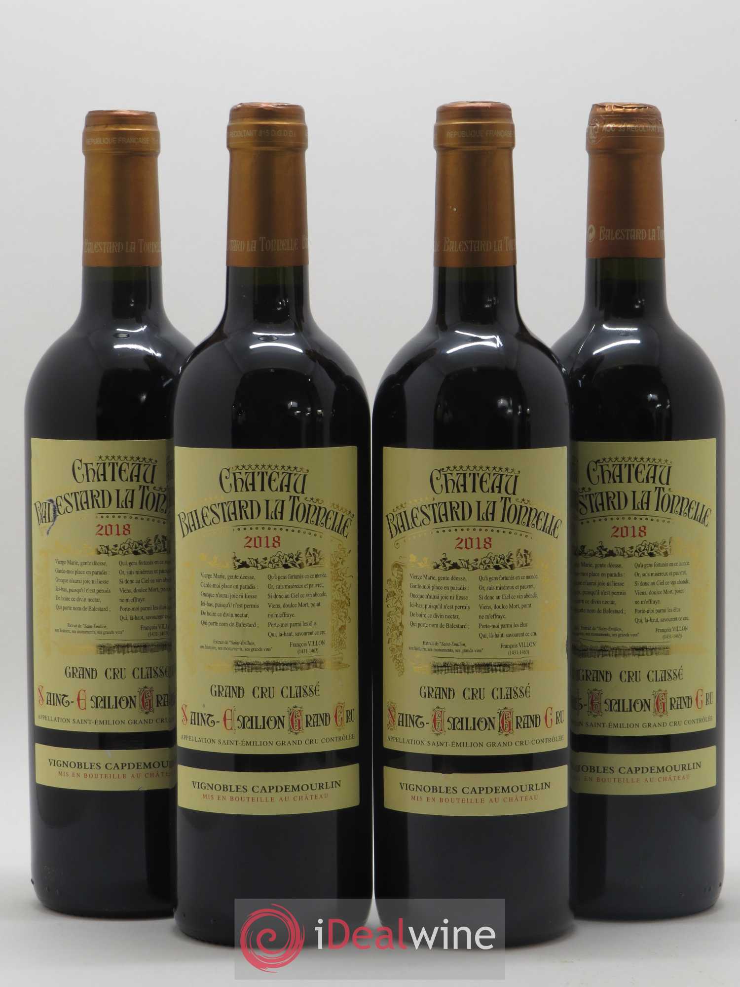 Château Balestard la Tonnelle Grand Cru Classé 2018 - Lot de 4 bouteilles - 0