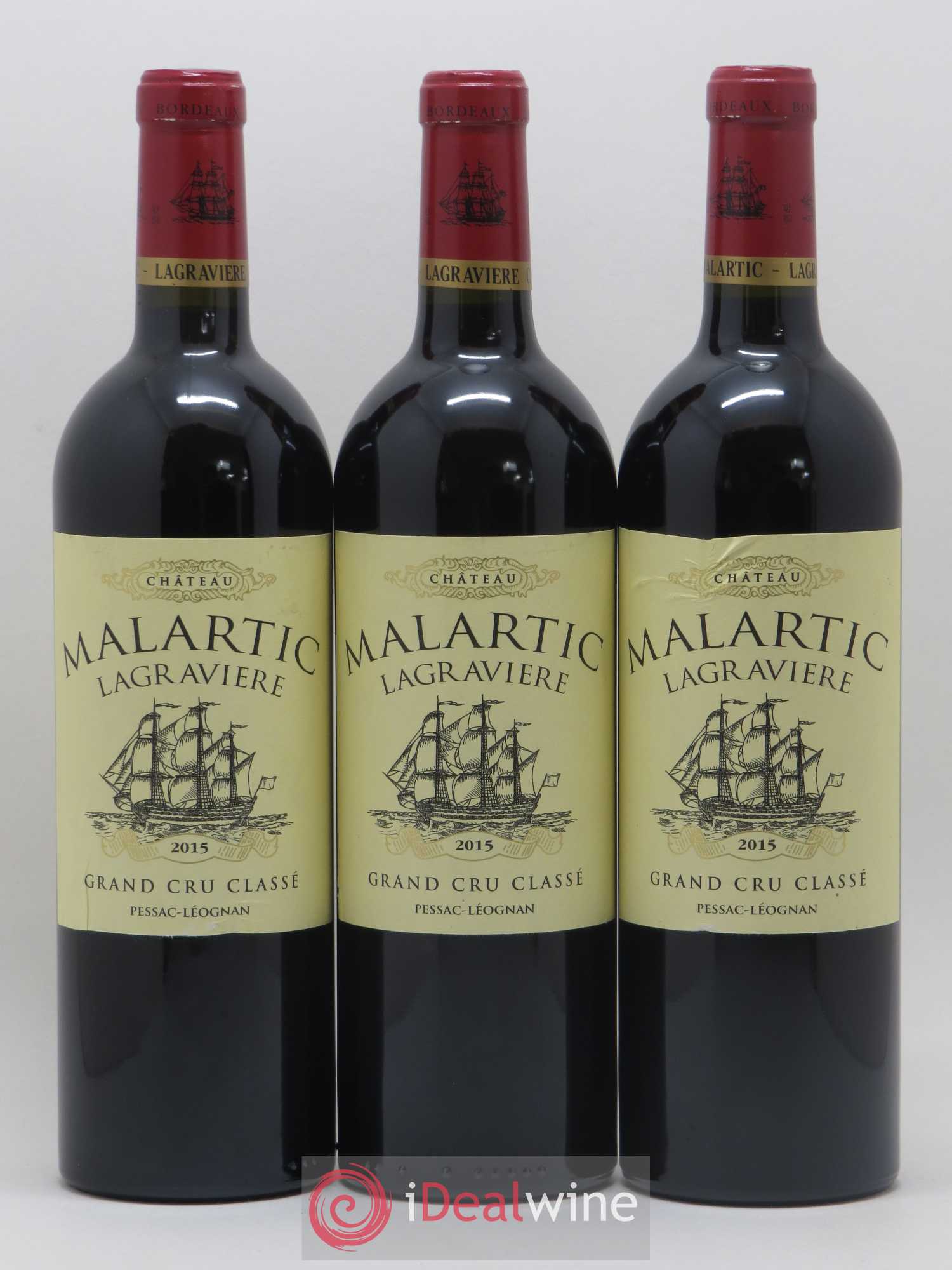 Château Malartic-Lagravière Cru Classé de Graves 2015 - Lot de 3 bouteilles - 0