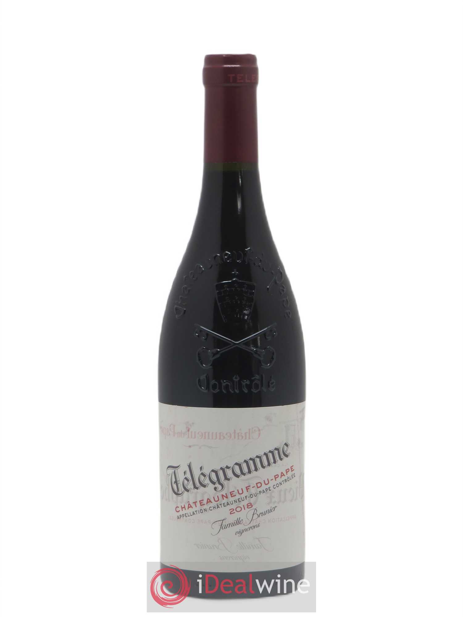 Châteauneuf-du-Pape Télégramme Vignobles Brunier 2018 - Lot de 1 bouteille - 0