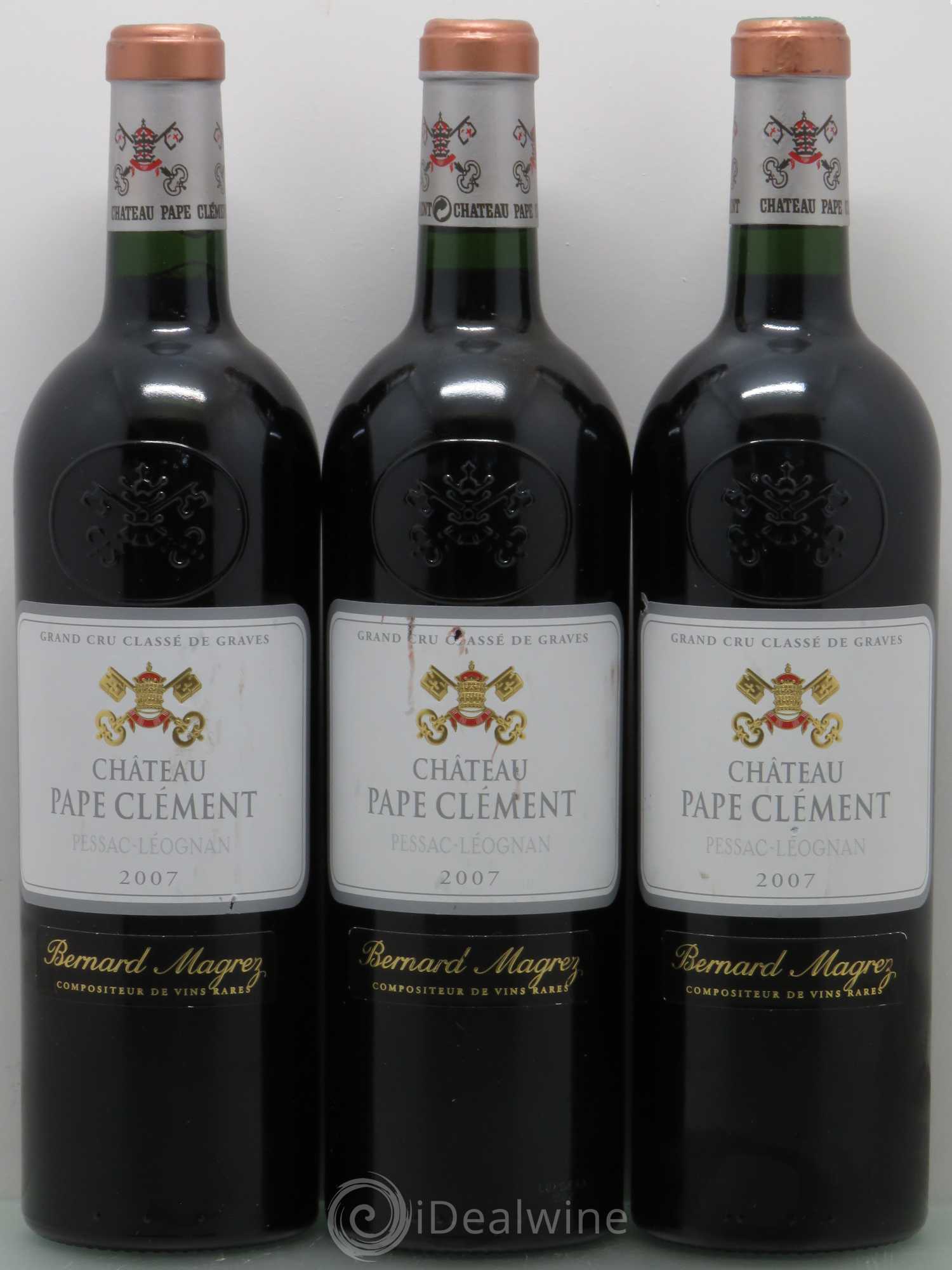 Château Pape Clément Cru Classé de Graves 2007 - Lot de 3 bouteilles - 0