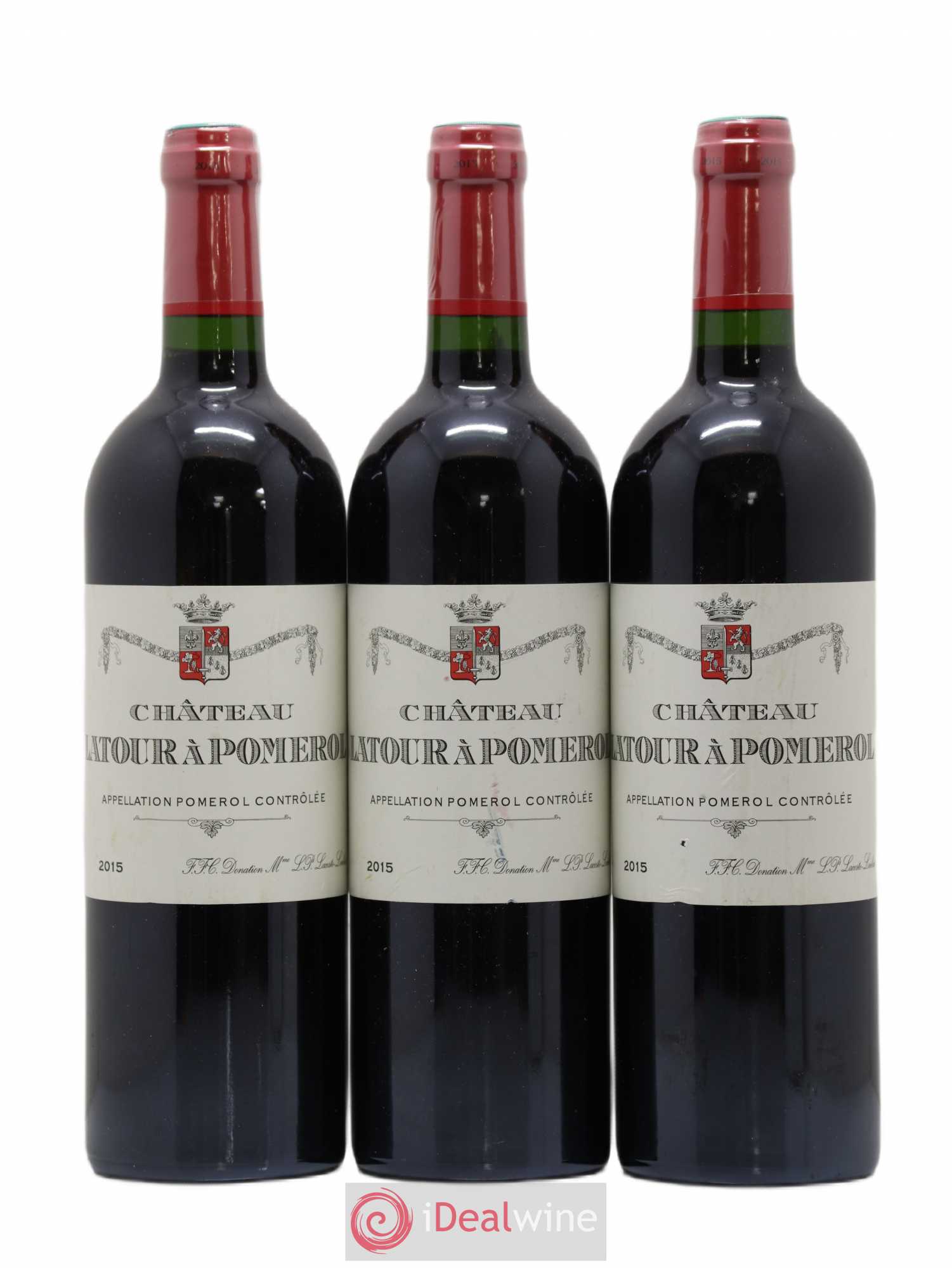Château Latour à Pomerol 2015 - Lot de 3 bouteilles - 0