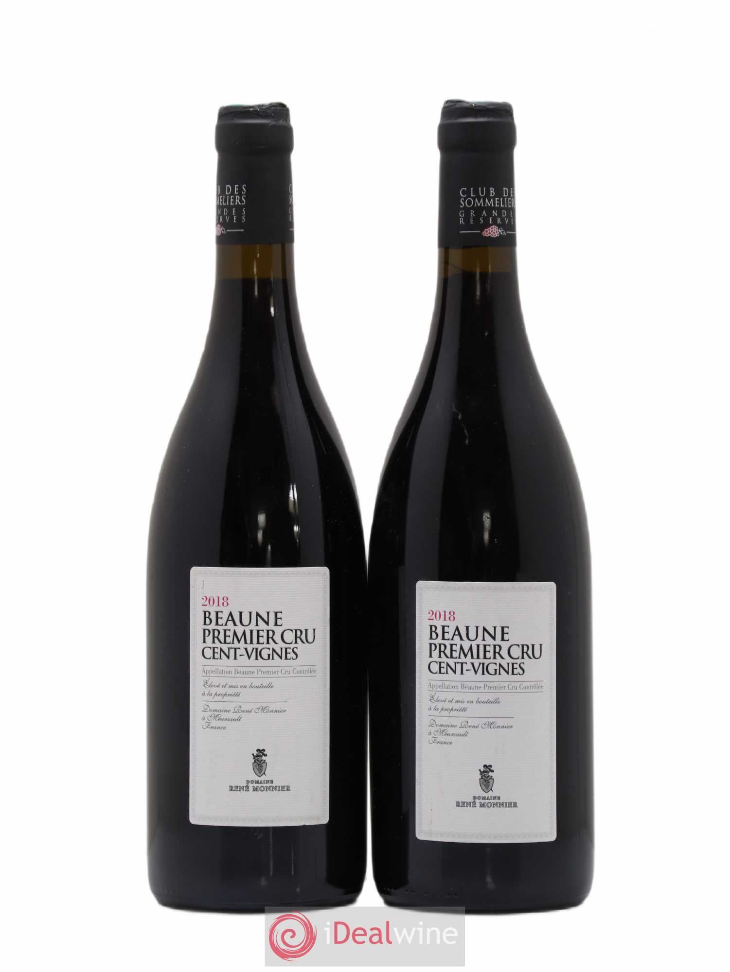 Beaune 1er Cru Les Cent Vignes Club Des Sommeliers Domaine Rene Monnier 2018 - Posten von 2 Flaschen - 0
