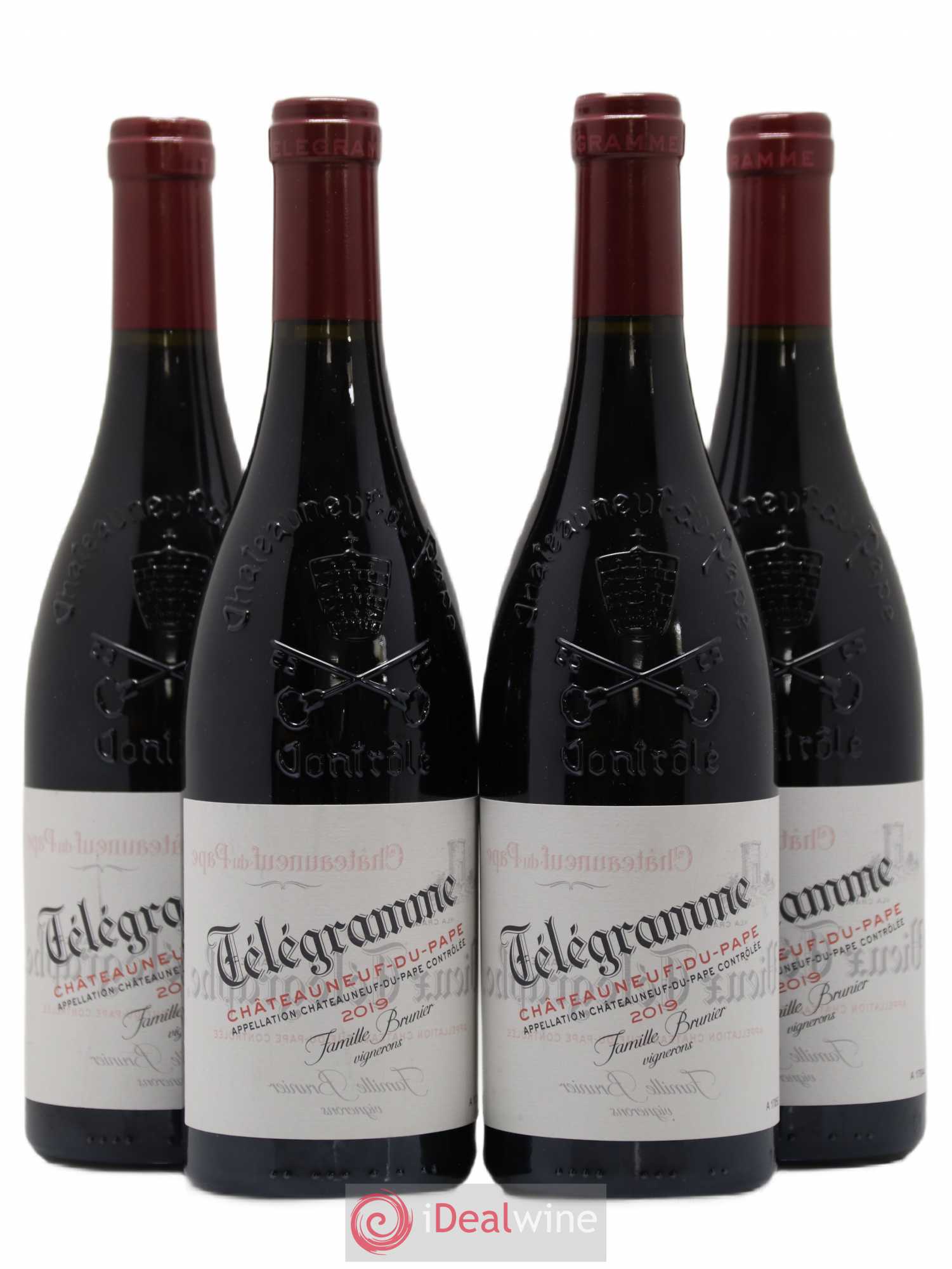 Châteauneuf-du-Pape Télégramme Vignobles Brunier 2019 - Lot de 4 bouteilles - 0