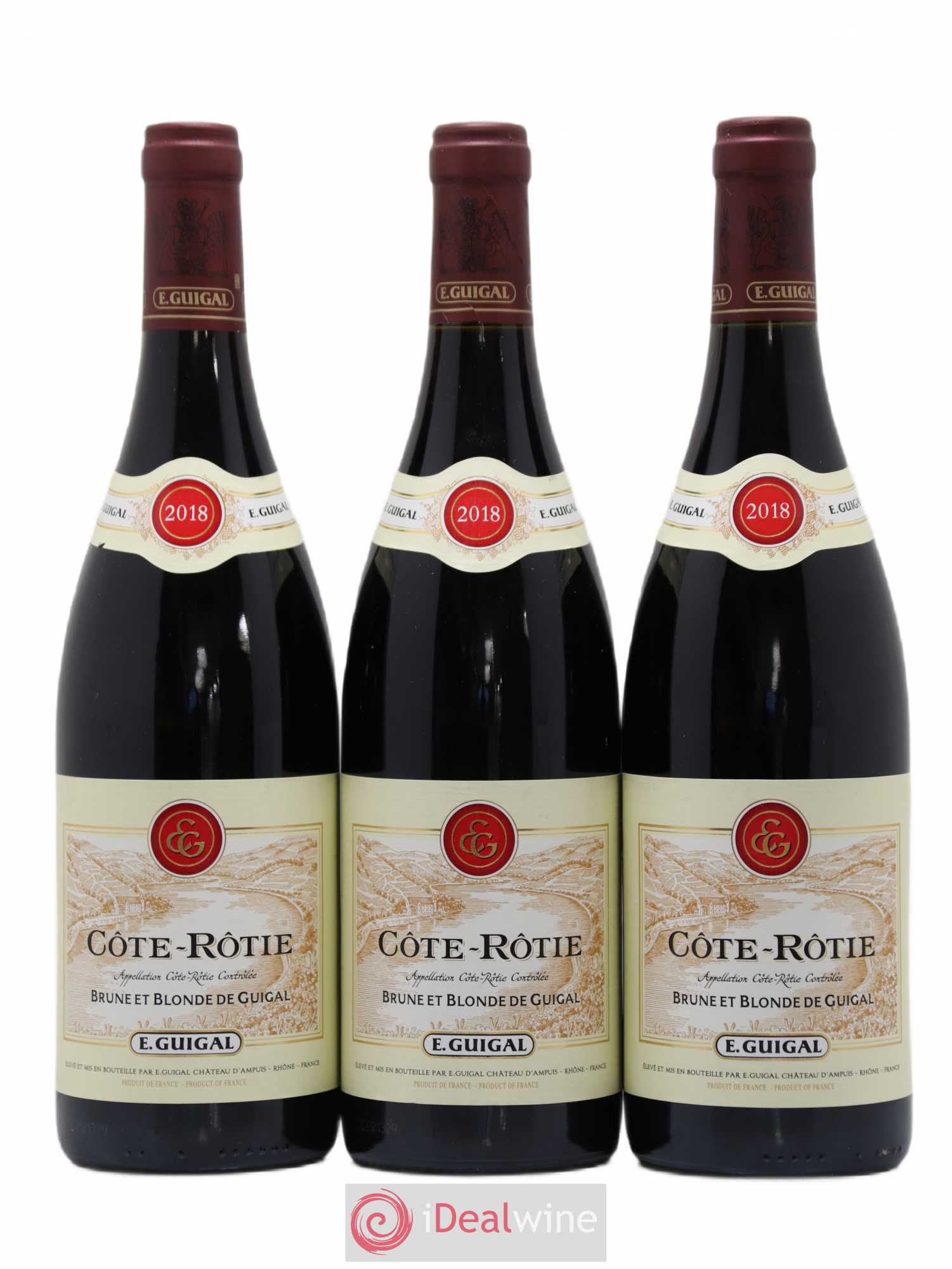 Côte-Rôtie Côtes Brune et Blonde Guigal 2018 - Lot de 3 bouteilles - 0