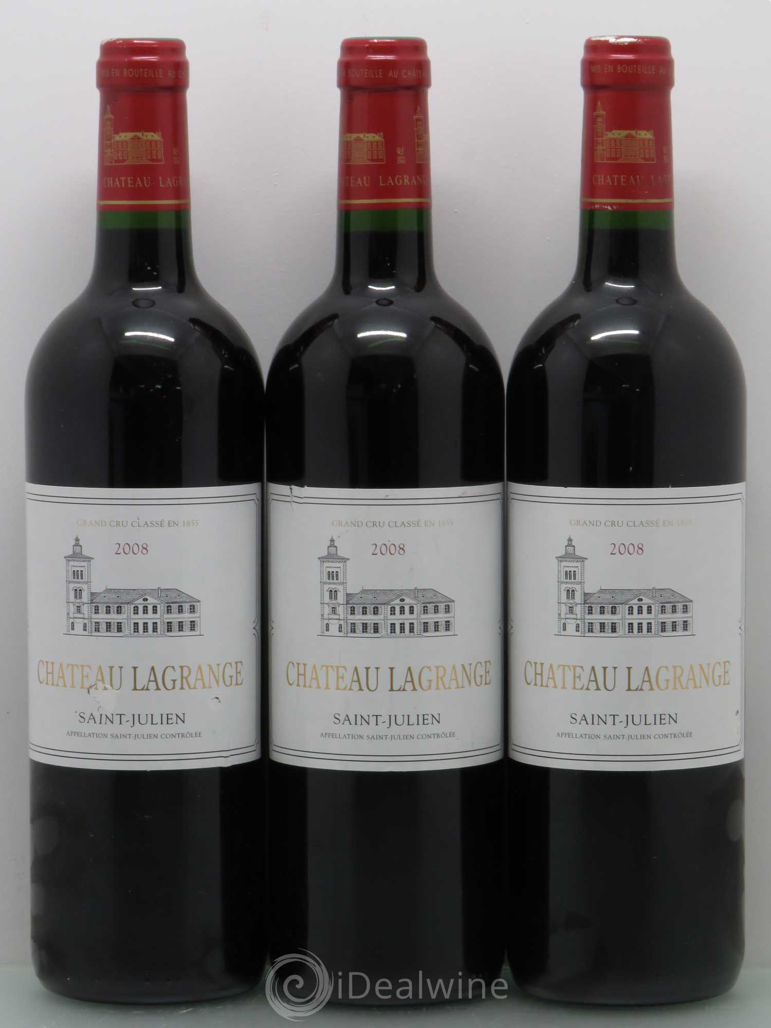Château Lagrange 3ème Grand Cru Classé 2008 - Lot de 3 bouteilles - 0