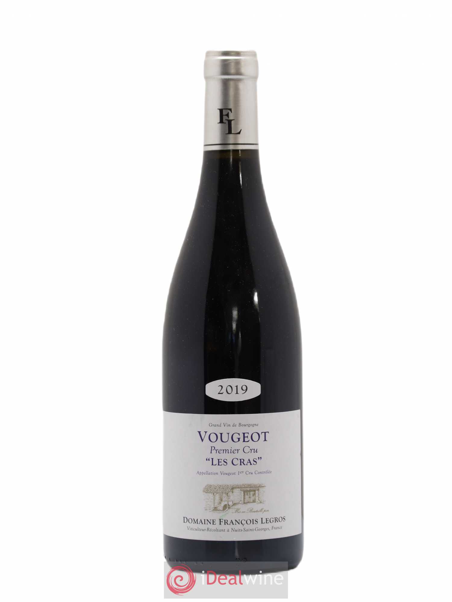 Vougeot 1er Cru Les Cras Domaine Francois Legros 2019 - Posten von 1 Flasche - 0
