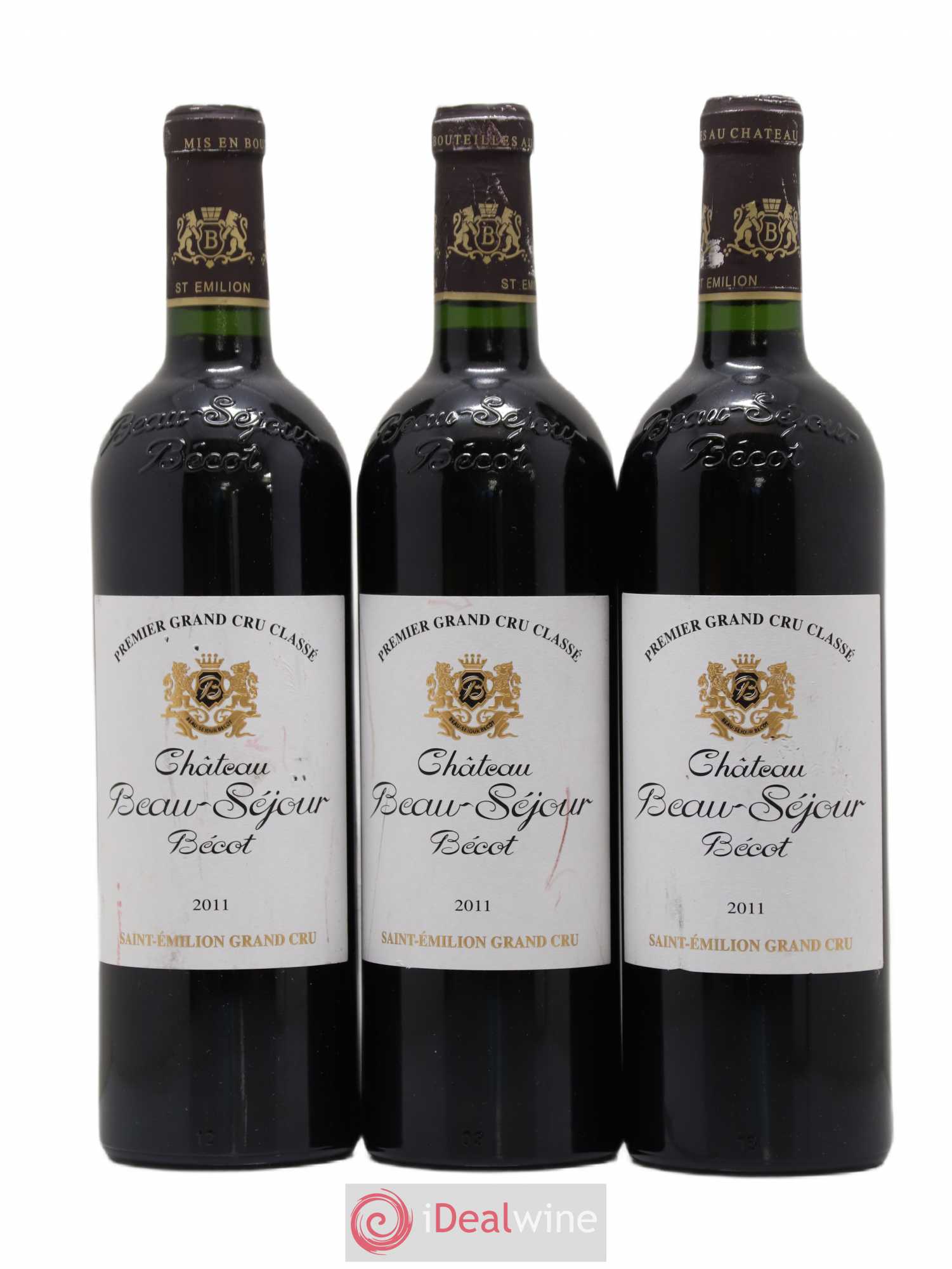 Château Beau-Séjour Bécot 1er Grand Cru Classé B 2011 - Lot de 3 bouteilles - 0
