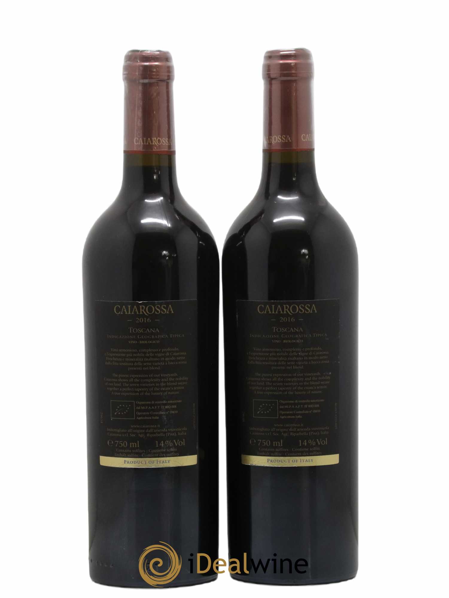Toscana IGT Caiarossa 2016 - Lot de 2 bouteilles - 1