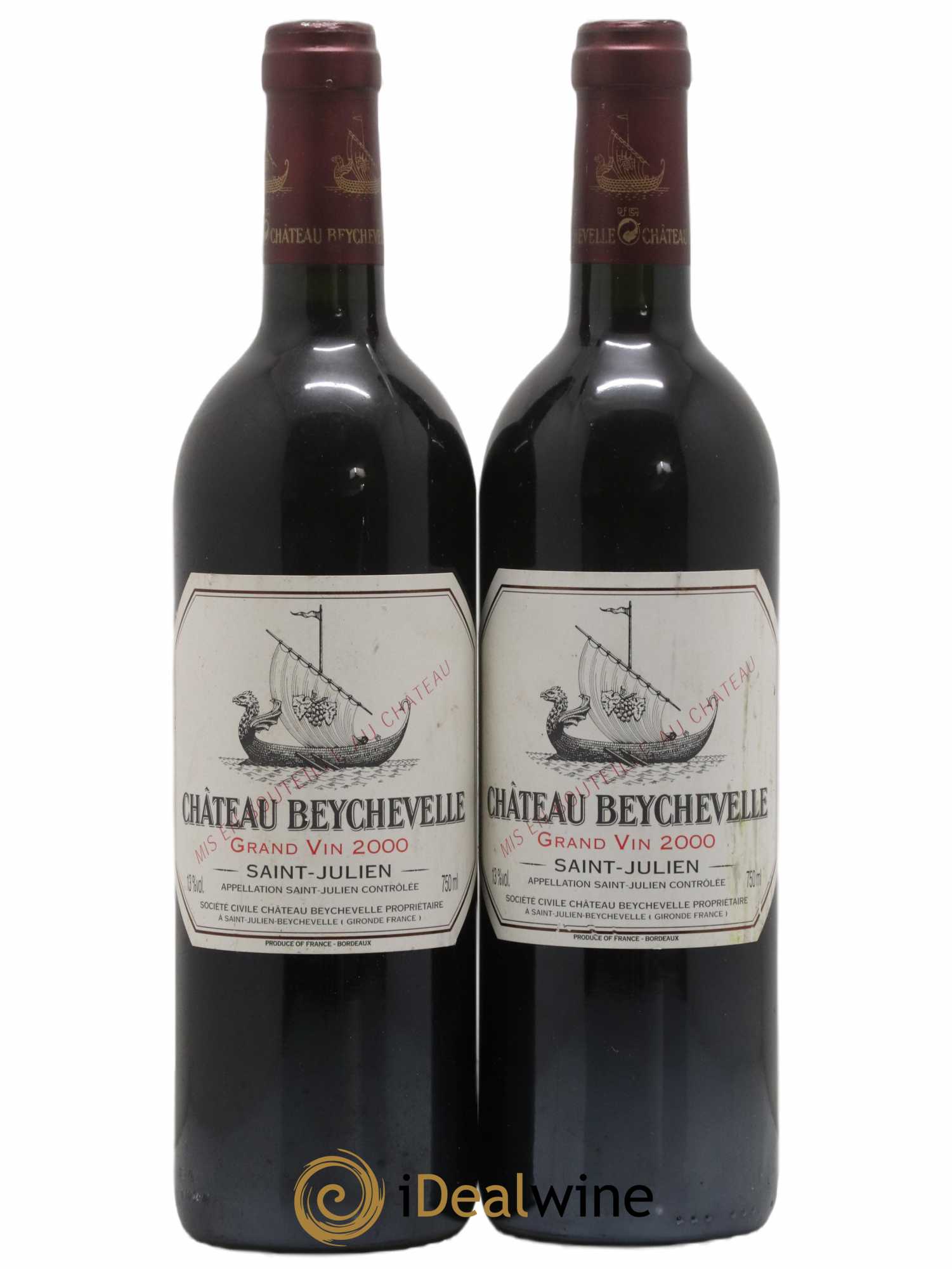 Château Beychevelle 4ème Grand Cru Classé 2000 - Lot de 2 bouteilles - 0
