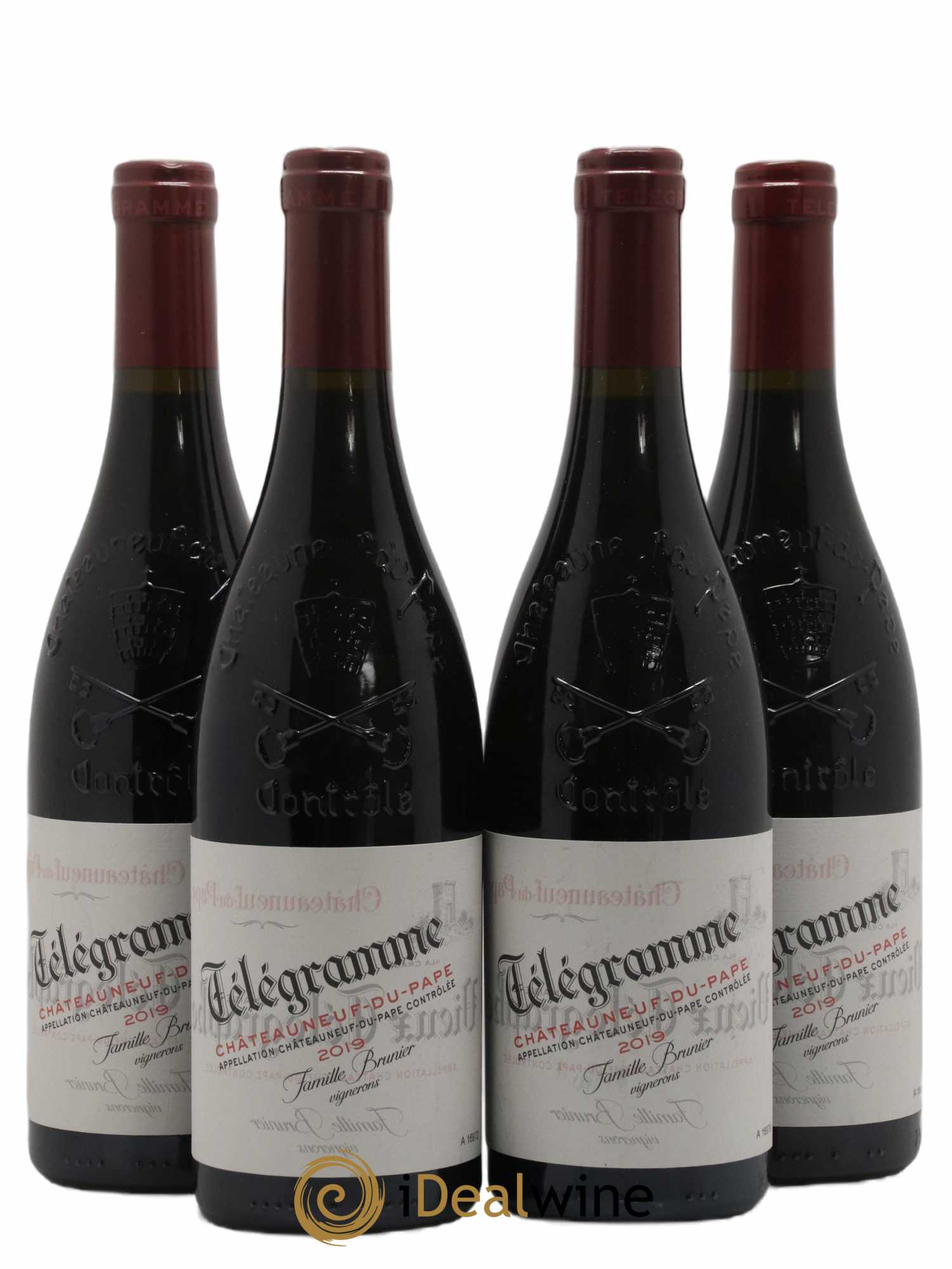 Châteauneuf-du-Pape Télégramme Vignobles Brunier 2019 - Lot de 4 bouteilles - 0