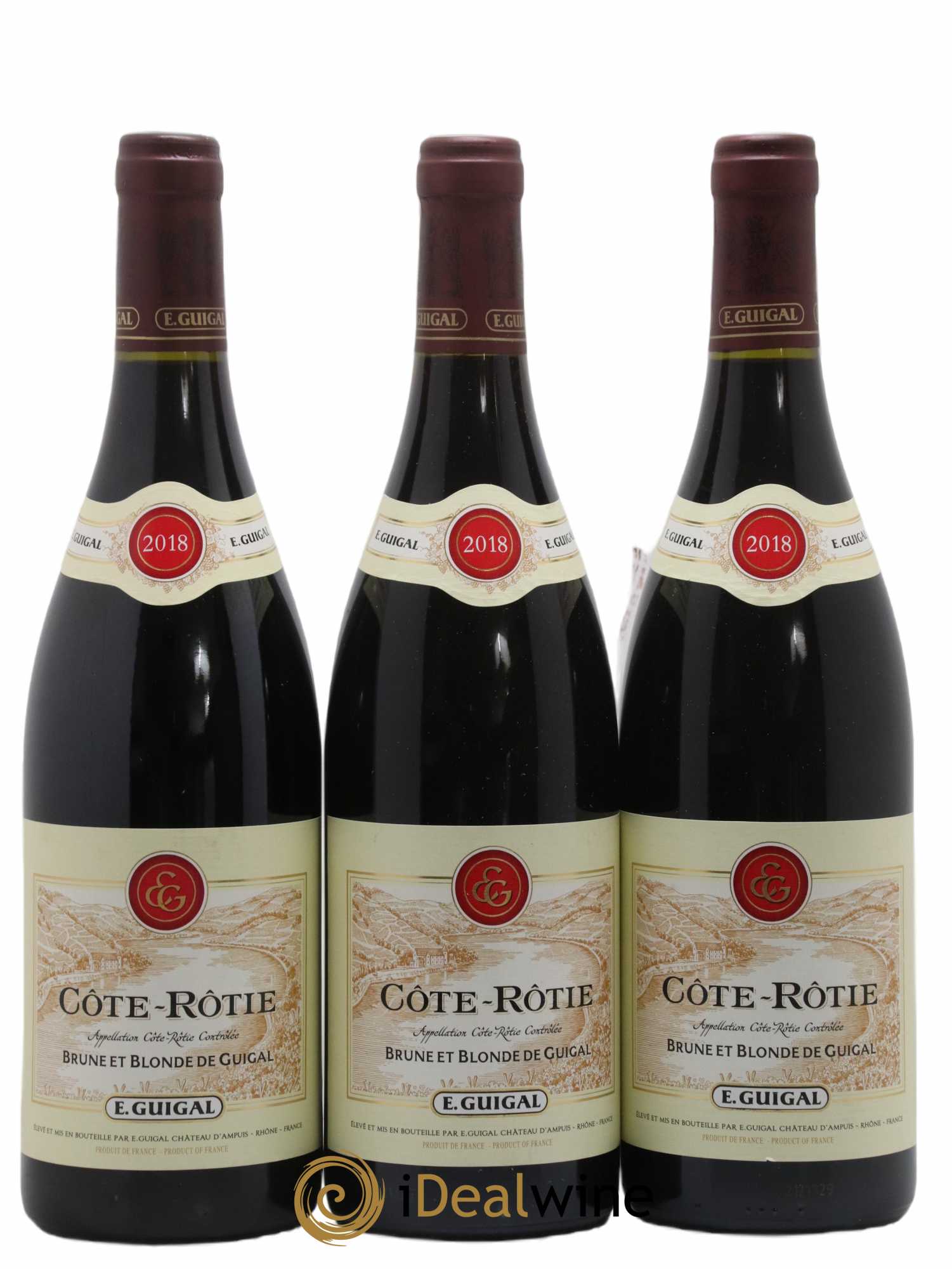 Côte-Rôtie Côtes Brune et Blonde Guigal 2018 - Lot de 3 bouteilles - 0